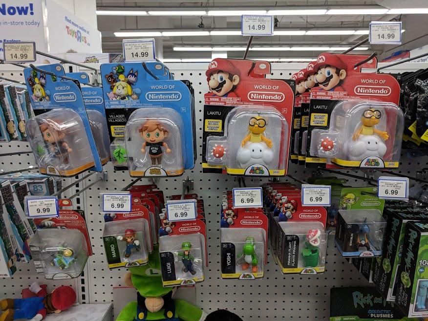 Lakitu and various 2.5" figures at Toys R Us (YongeEglinton Centre in