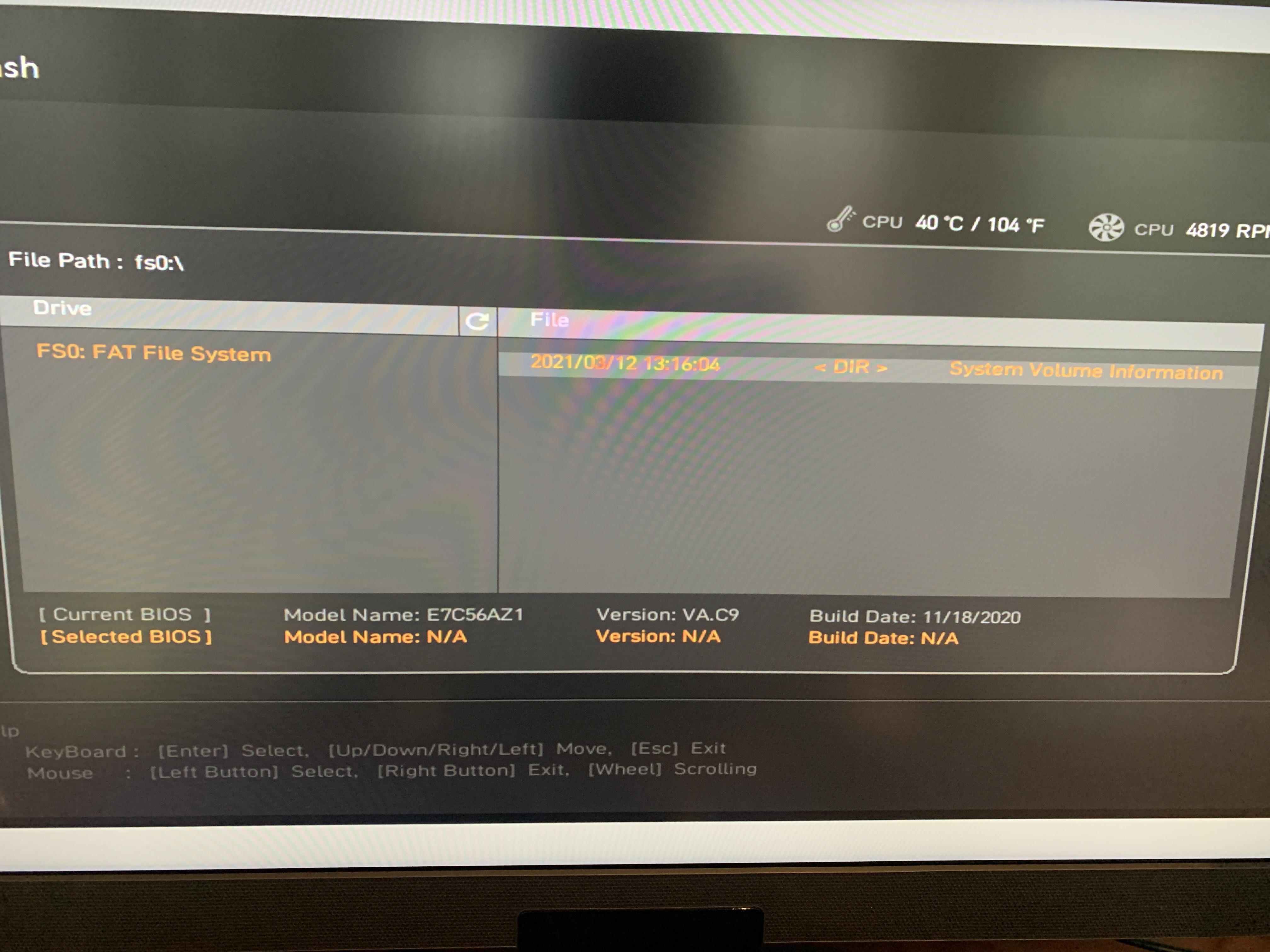 B550a pro BIOS flash does nothing? r/MSI_Gaming