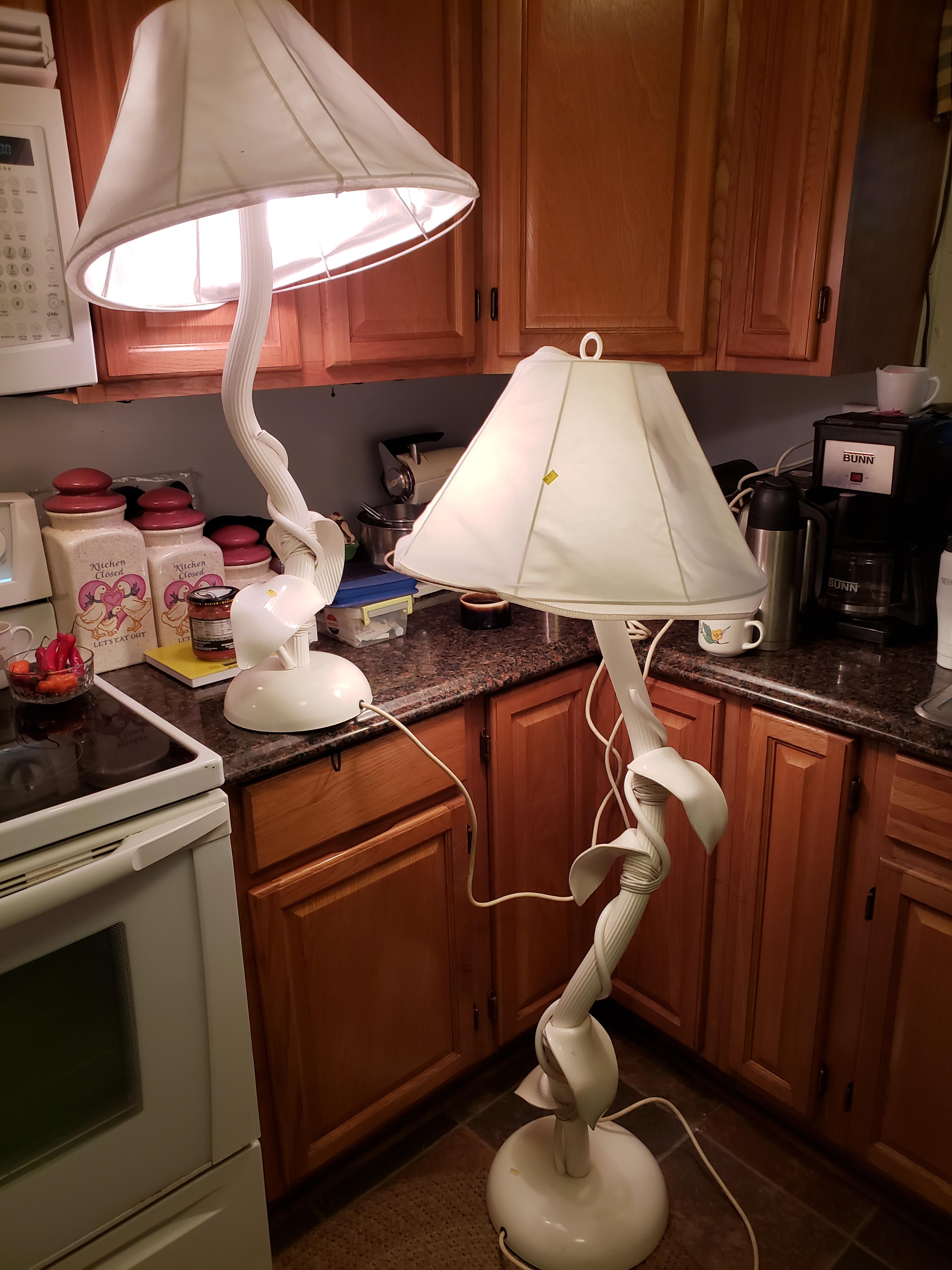 1960's Olympic lighting lamps.. indoor outdoor from goodwill. r