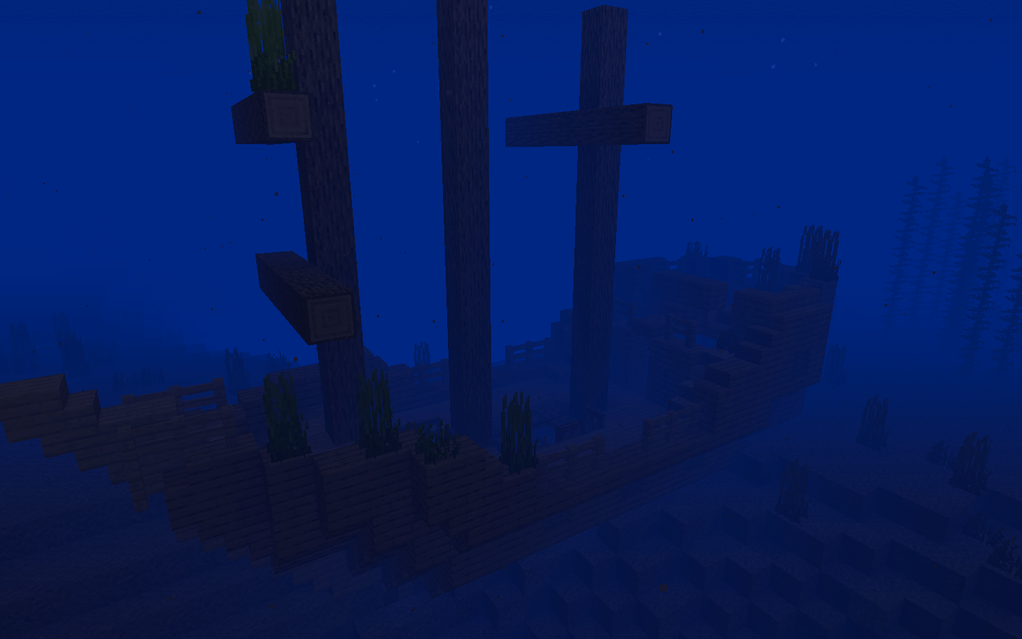 The most intact sunken ship I've ever seen r/Minecraft