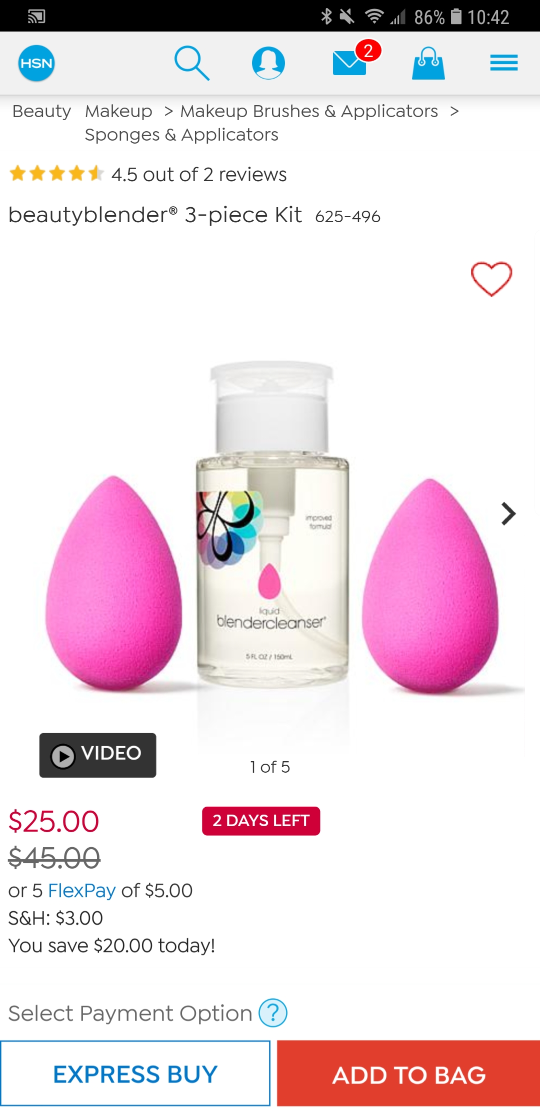 2 Beauty Blenders + Cleanser for 25 at HSN r/MUAontheCheap