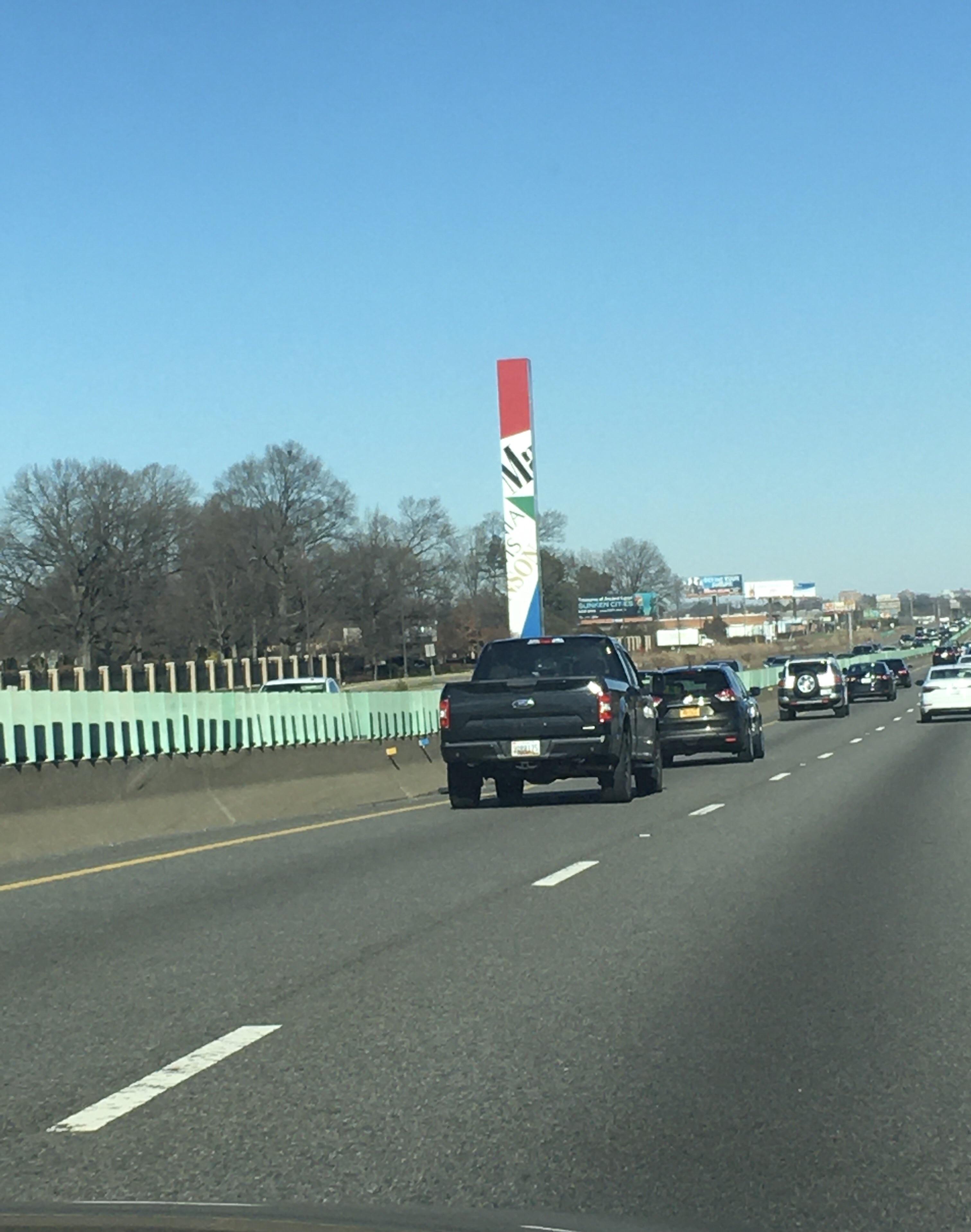 The Marlboro factory in Virginia is marked by a giant cigarette r