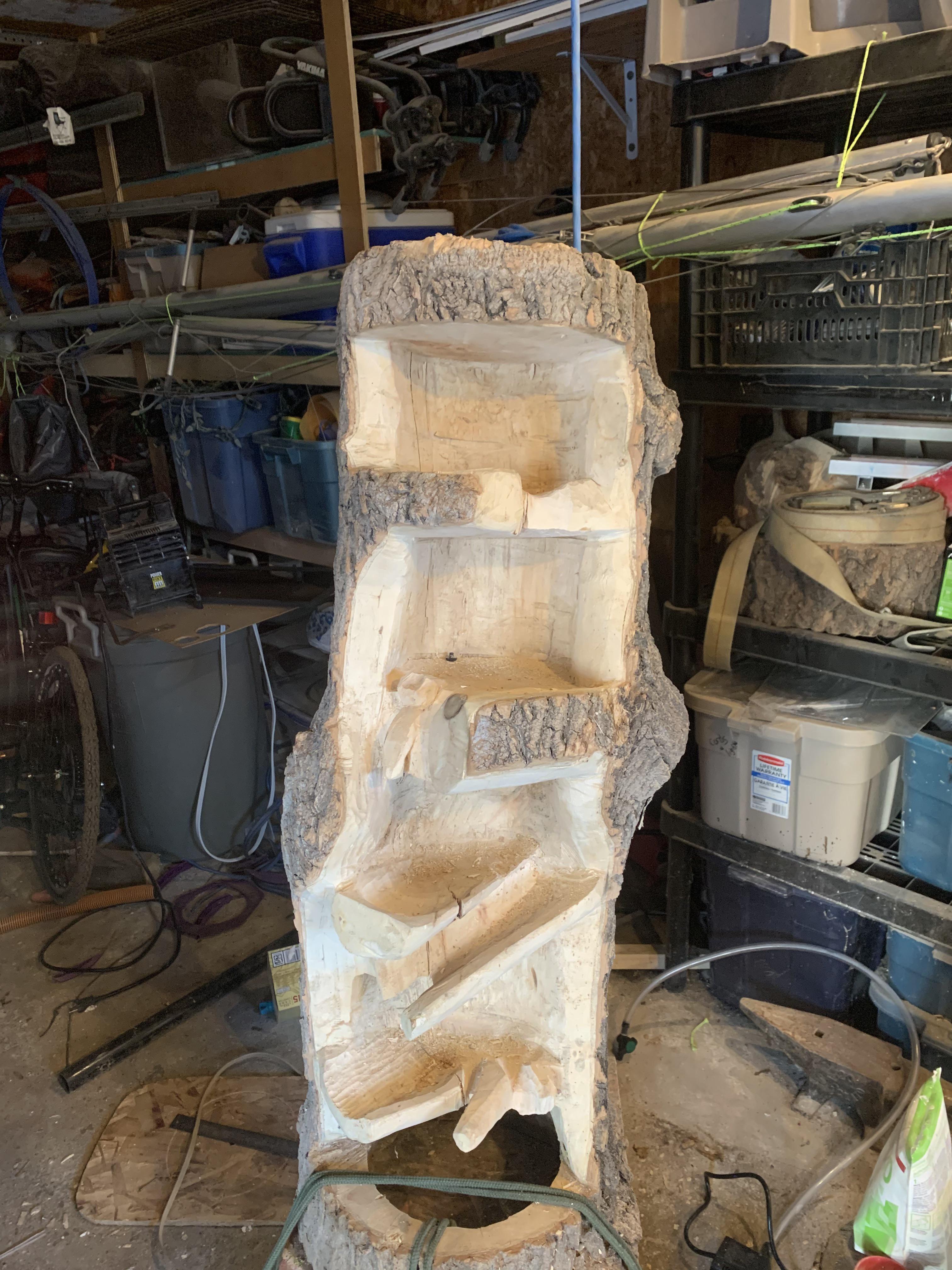 Wood waterfall. Does anyone know of a good tool for reaching in to sand