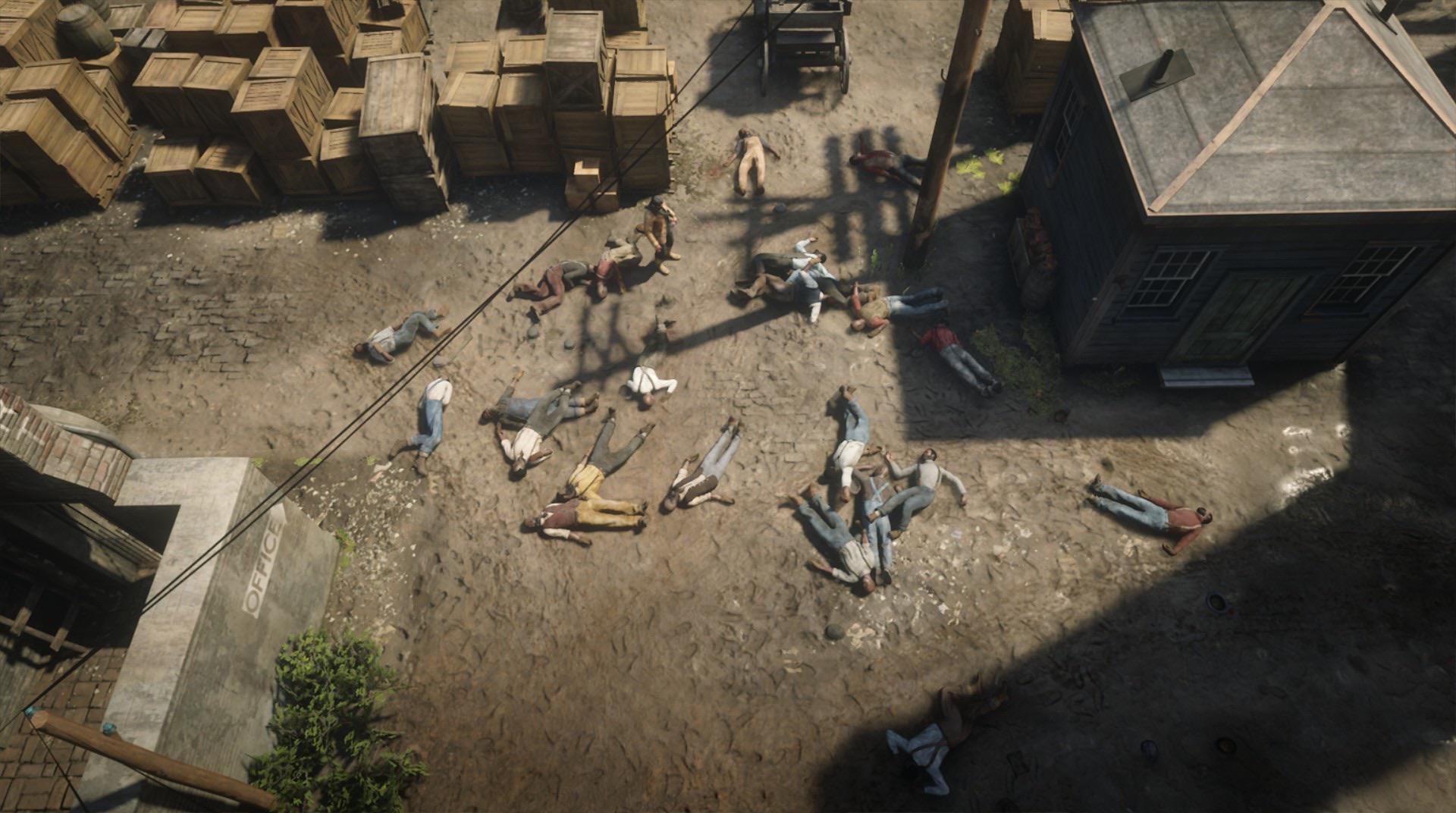 behind the stables in the saint denis are a bunch of people who will