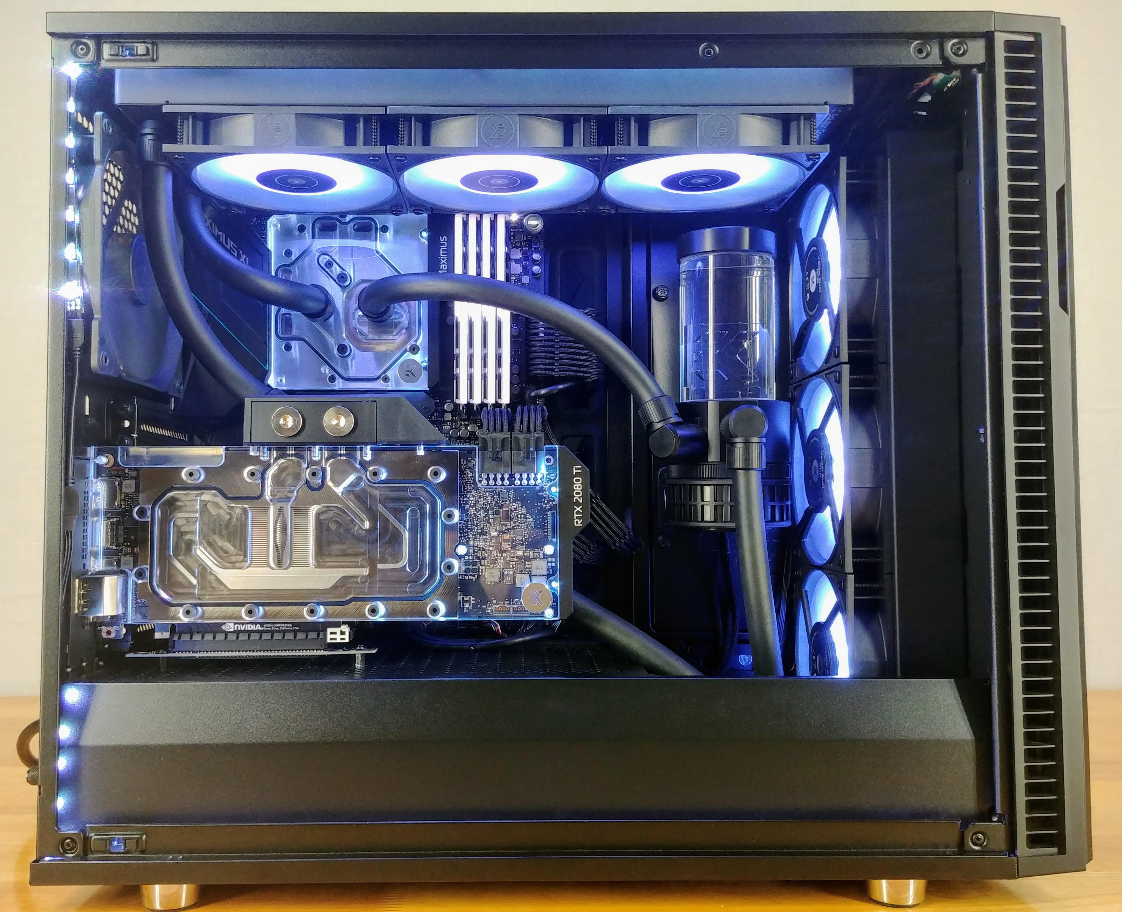 My first watercooled build, featuring RTX 2080 Ti nvidia
