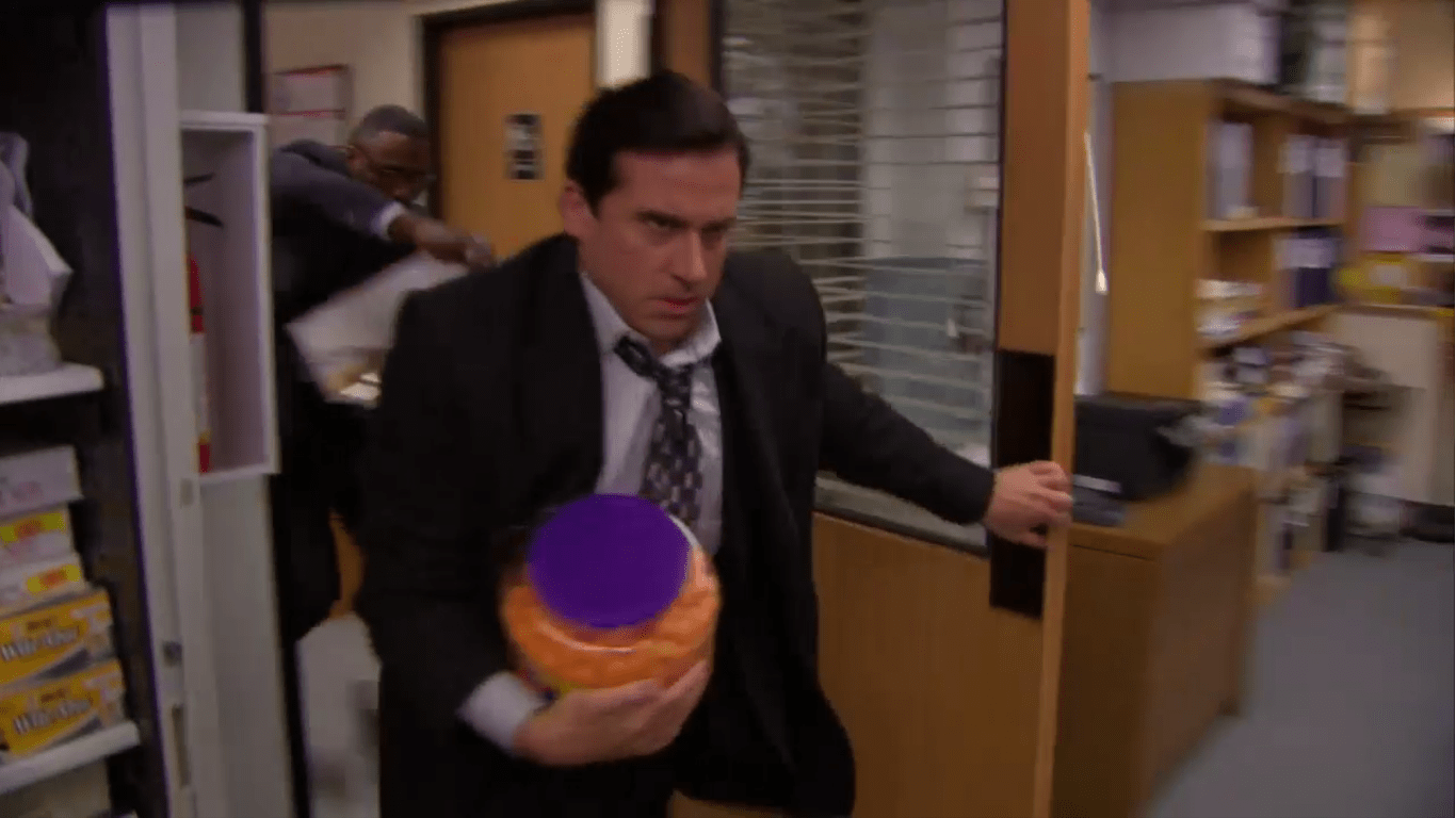 The Office Cheese Balls Fight for This