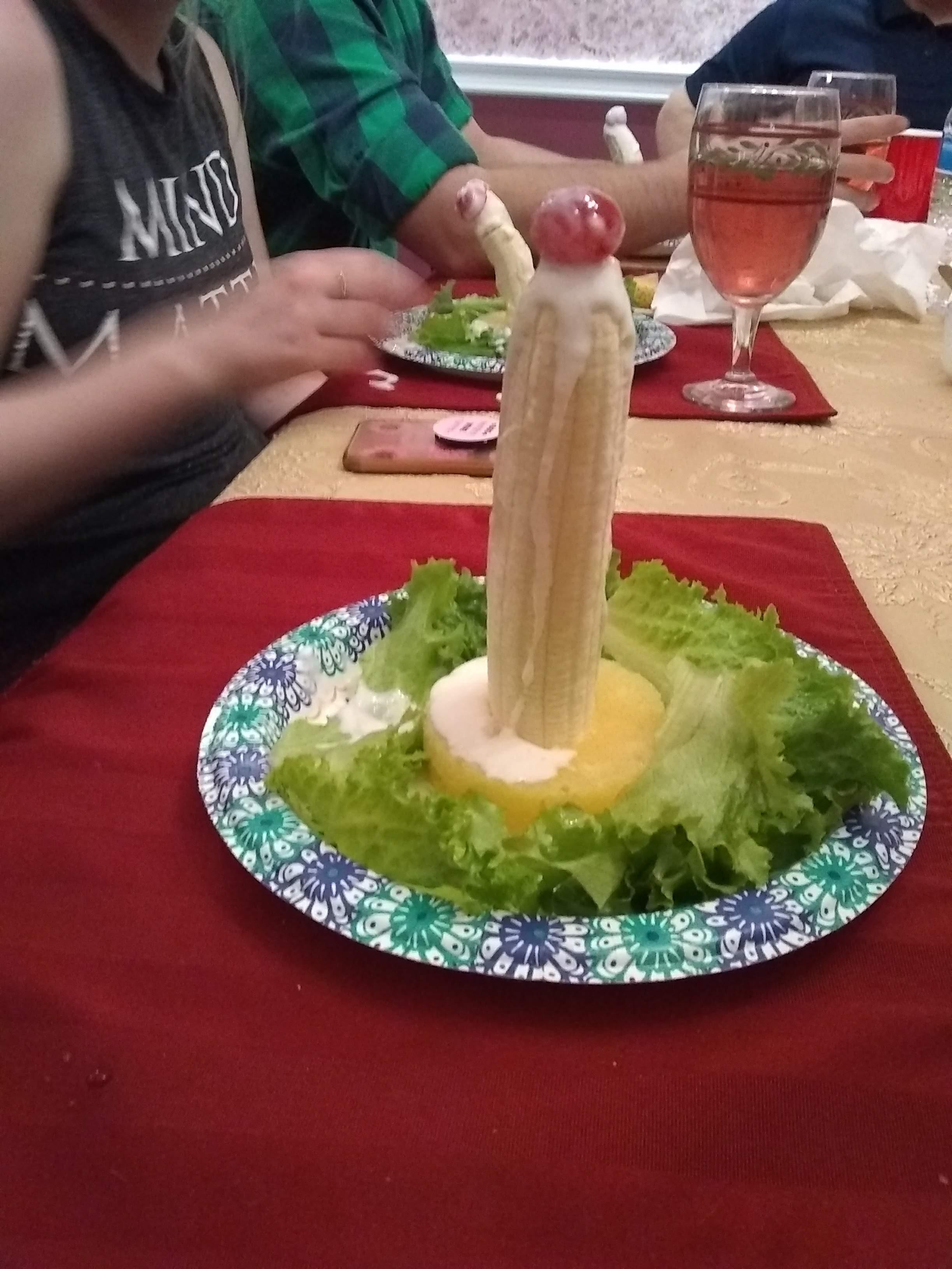 Look! We made the Candlestick Salad recipe from the Friend Magazine