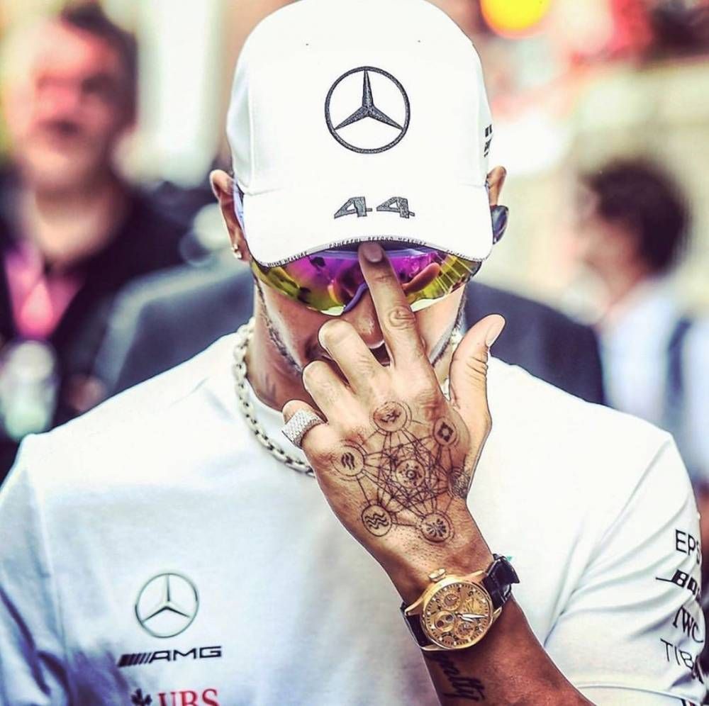 What Do The Tattoos On Lewis Hamilton's Hands Mean? I Have Been Googling All Morning But The Closest I Came Was A Guy With The Same Sword And Sabers But Without The 996_x_1000_jpg