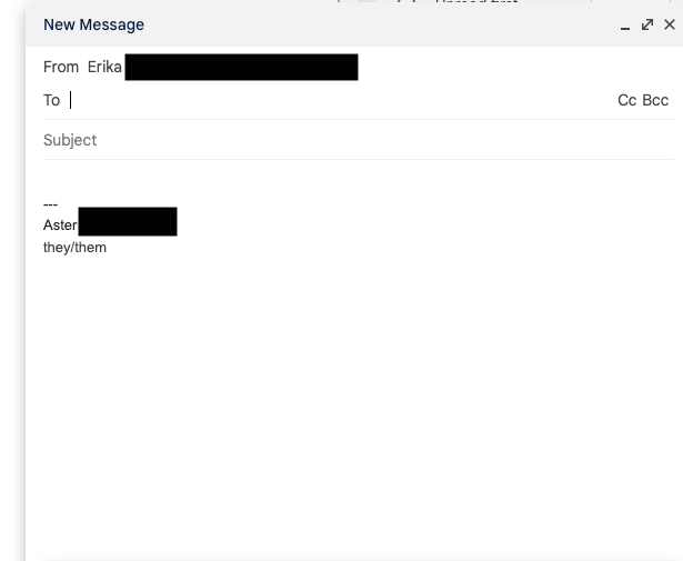 Anyone know how to get my deadname to stop showing up in gmail? r