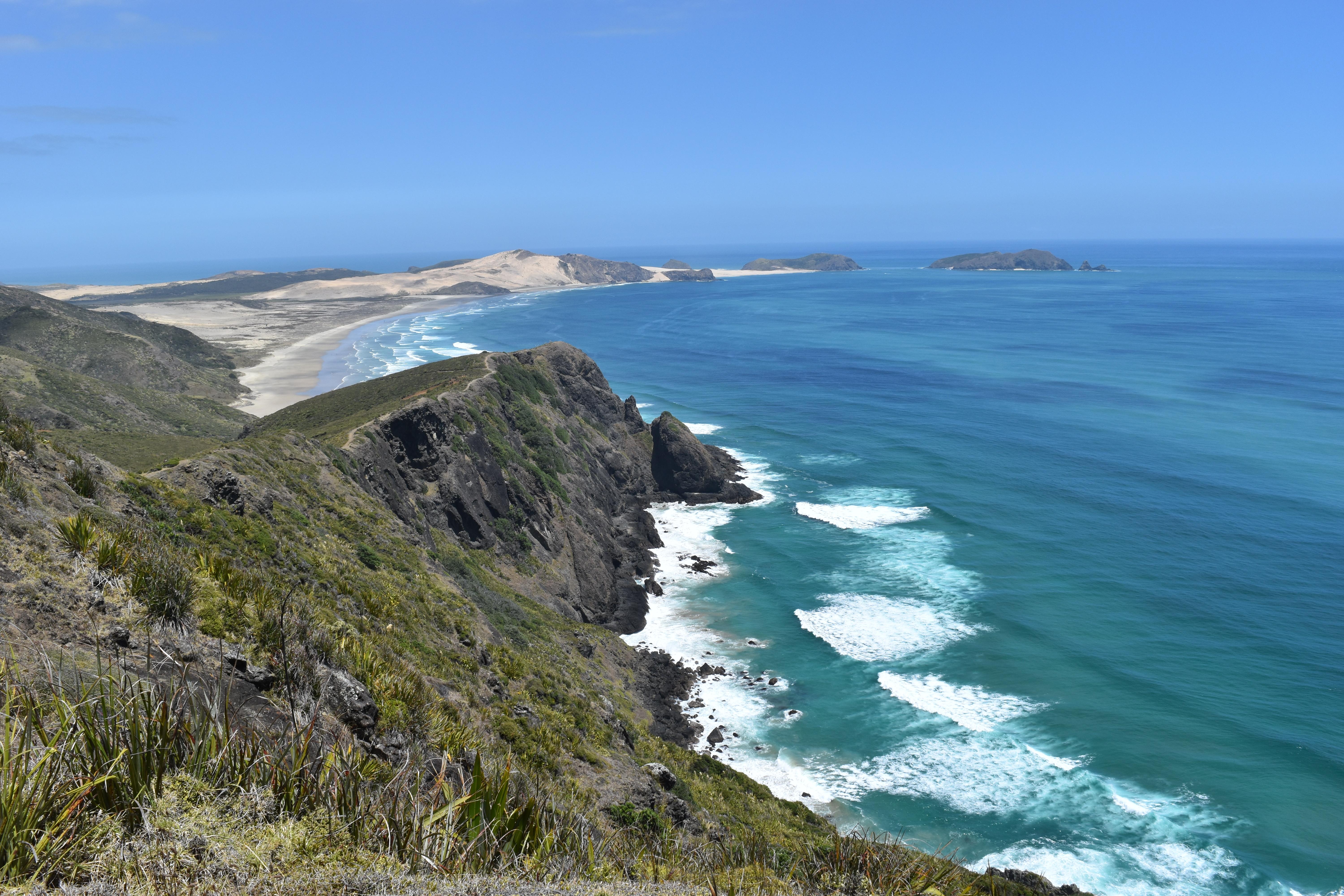 Cape Reinga, New Zealand. Looking back at 90 mile beach. [OC