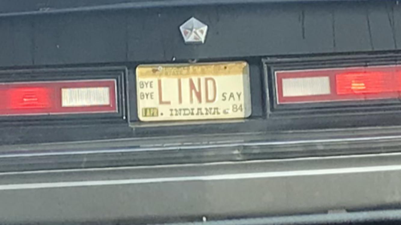 License plate on the car in front of me expired in 1984 r