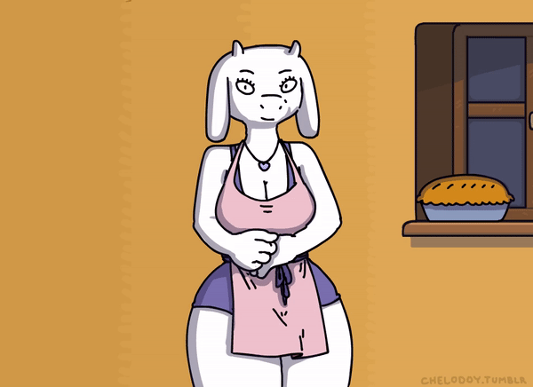 My animation of Toriel and her pie gifs