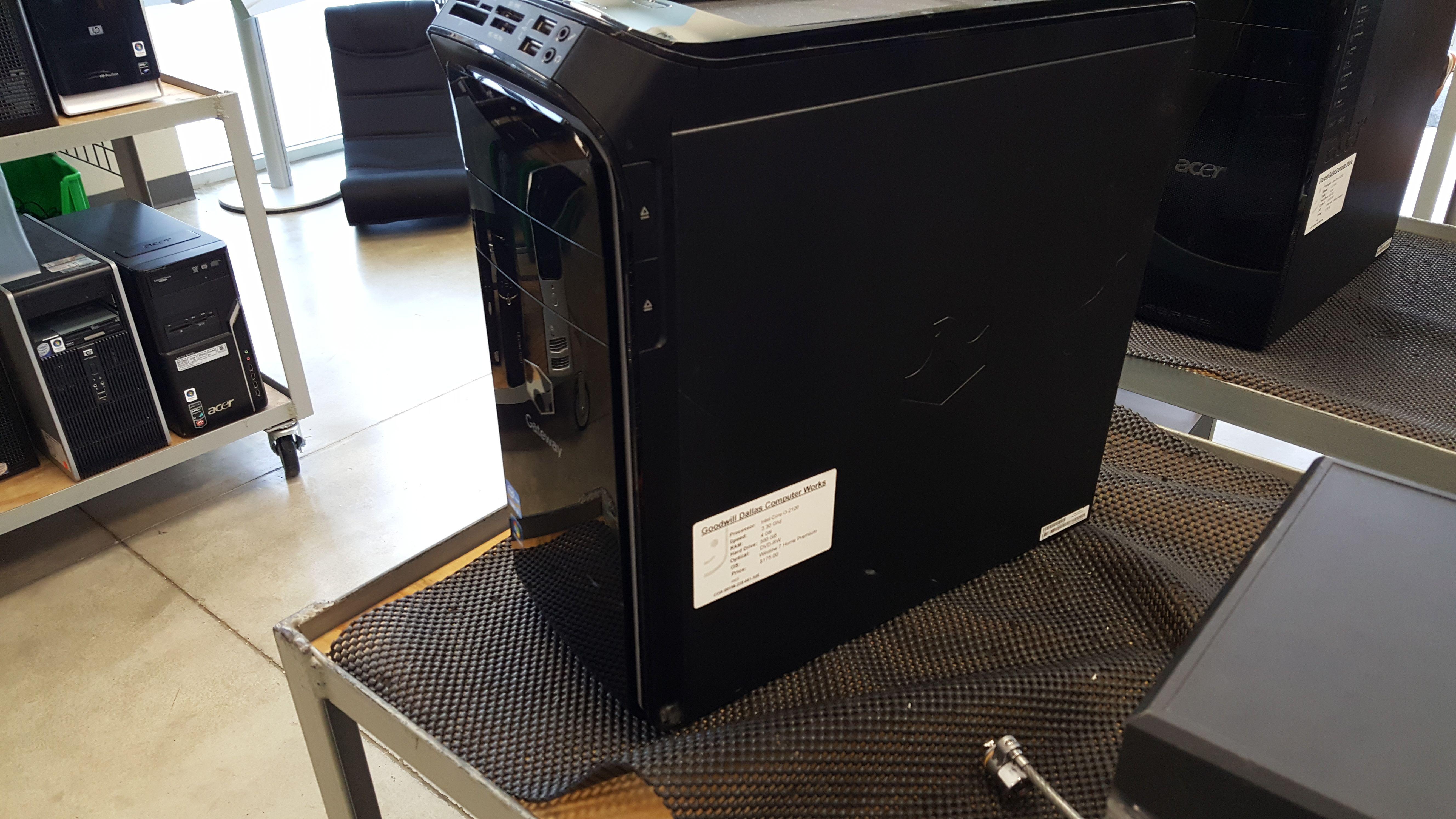 Gateway Desktop / Goodwill Computer Works 125. Clean. Intel Core i3
