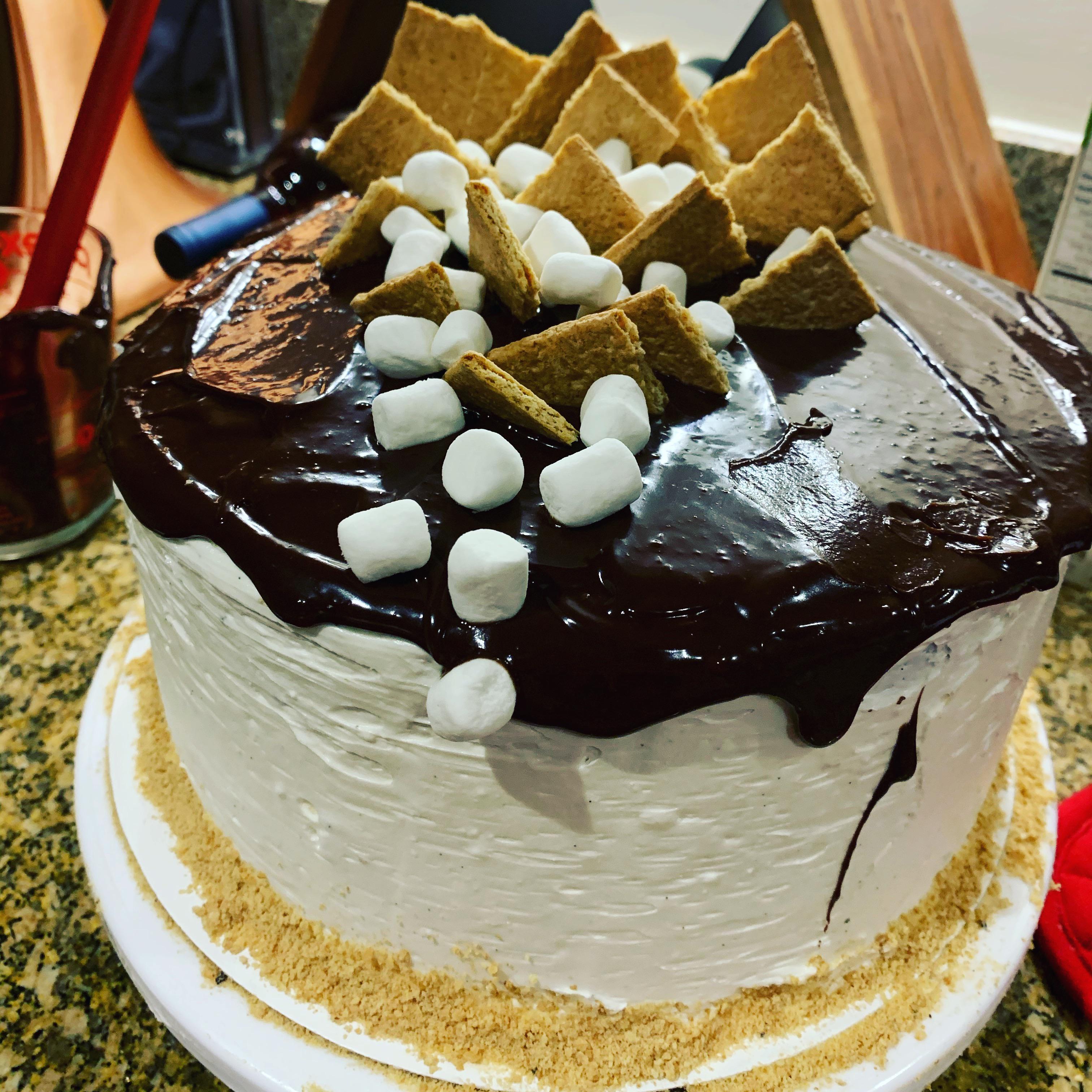 Stella’s devils food cake, marshmallow buttercream and chocolate
