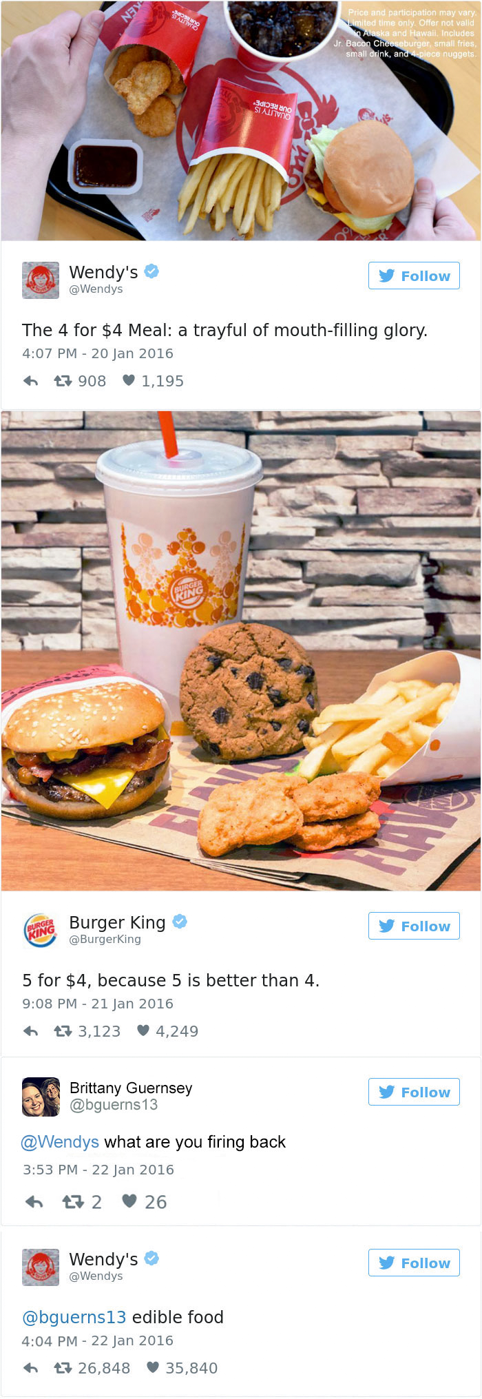 Wendy's vs. Burger King r/PRTwitter