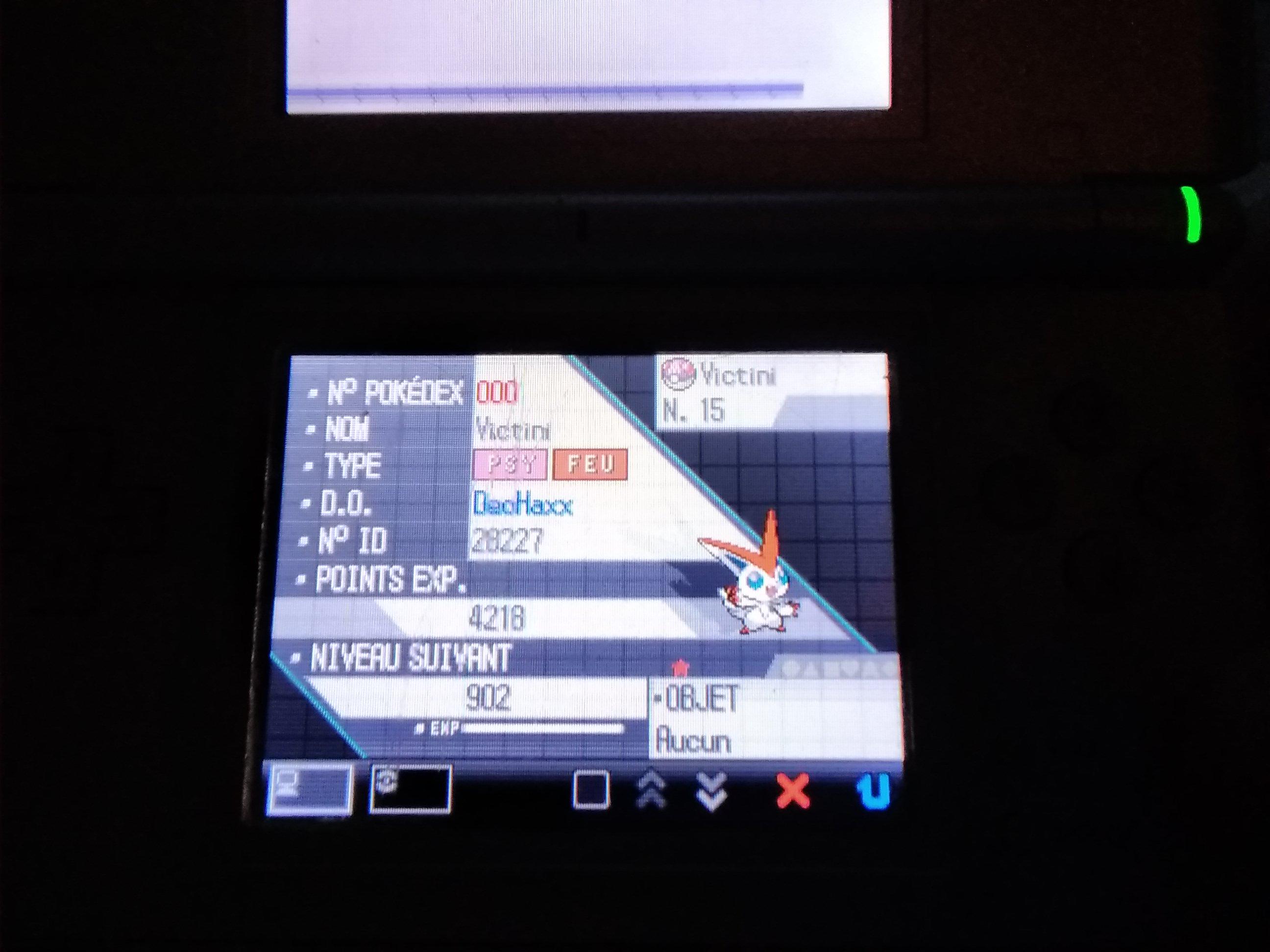 [gen5] Shiny Victini After 12046 run away in my SBQ.( I get the pass