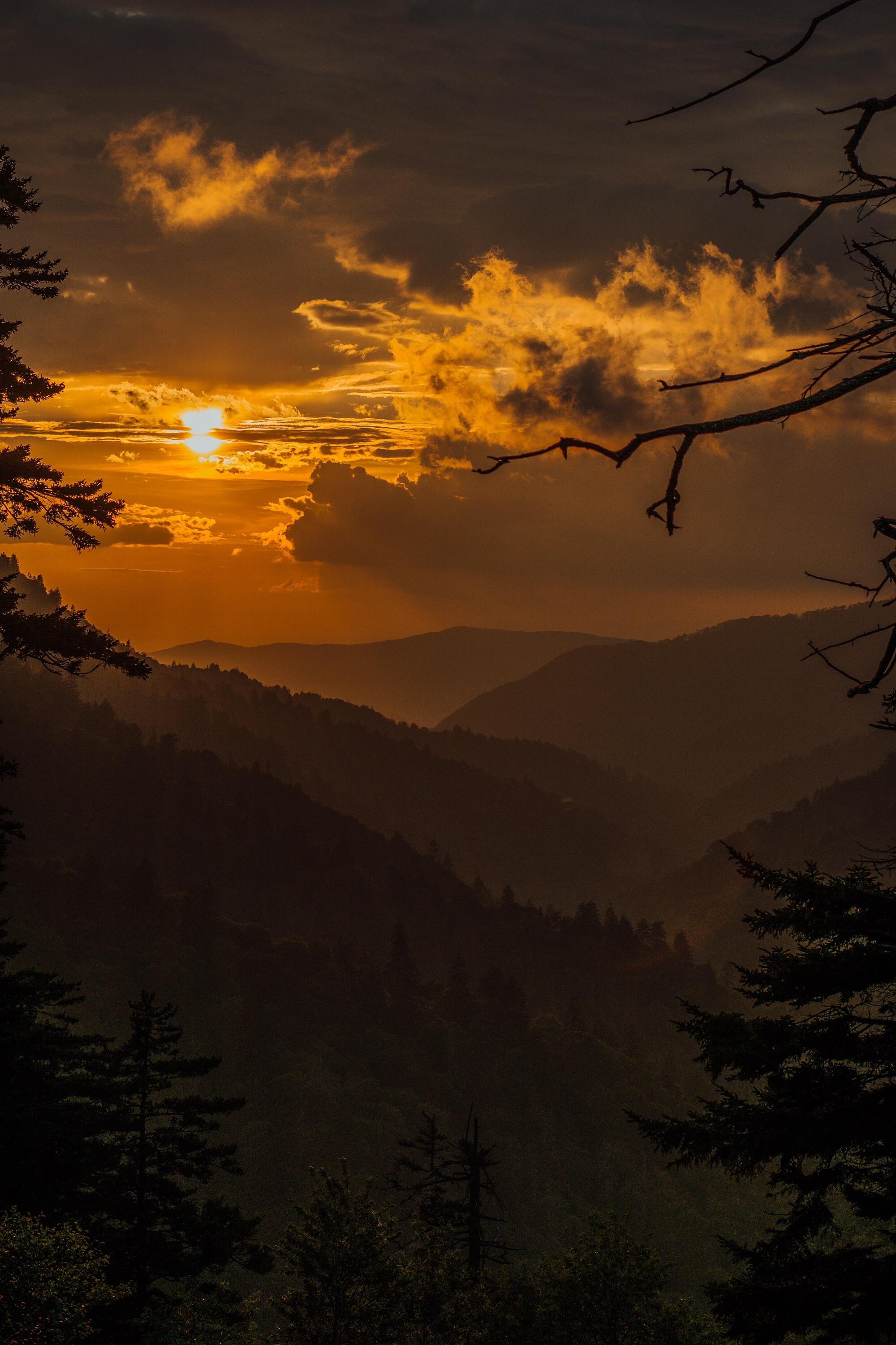 Sunsets in the Smokies are the best. Great Smoky Mountains National