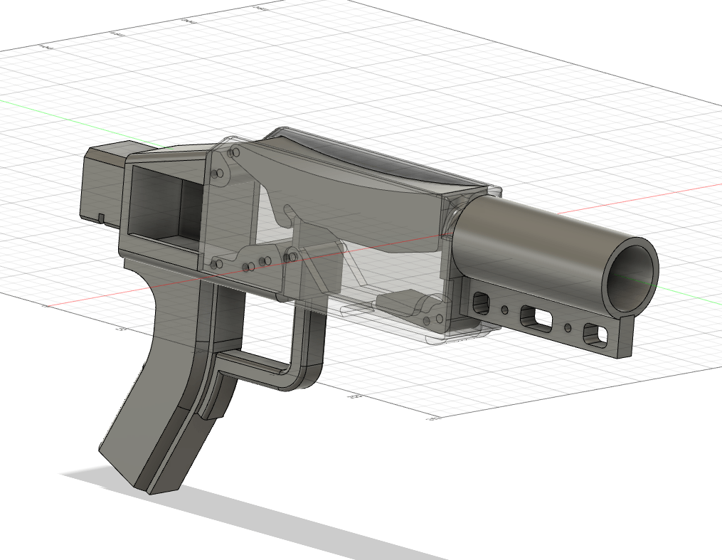 nerf martini henry concept, a solenoid valve, co2 powered, shell