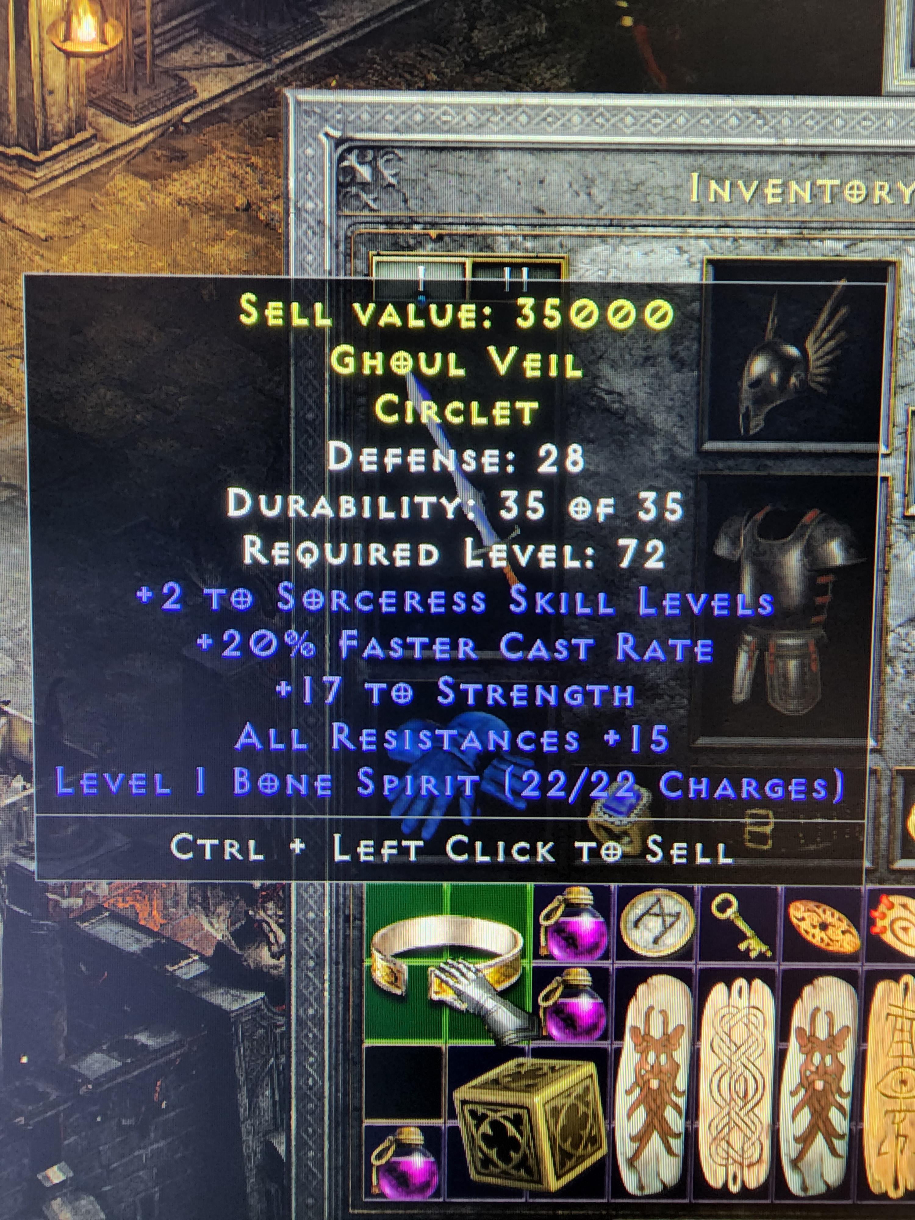 sorc circlet +2 20 fcr price check r/Diablo_2_Resurrected