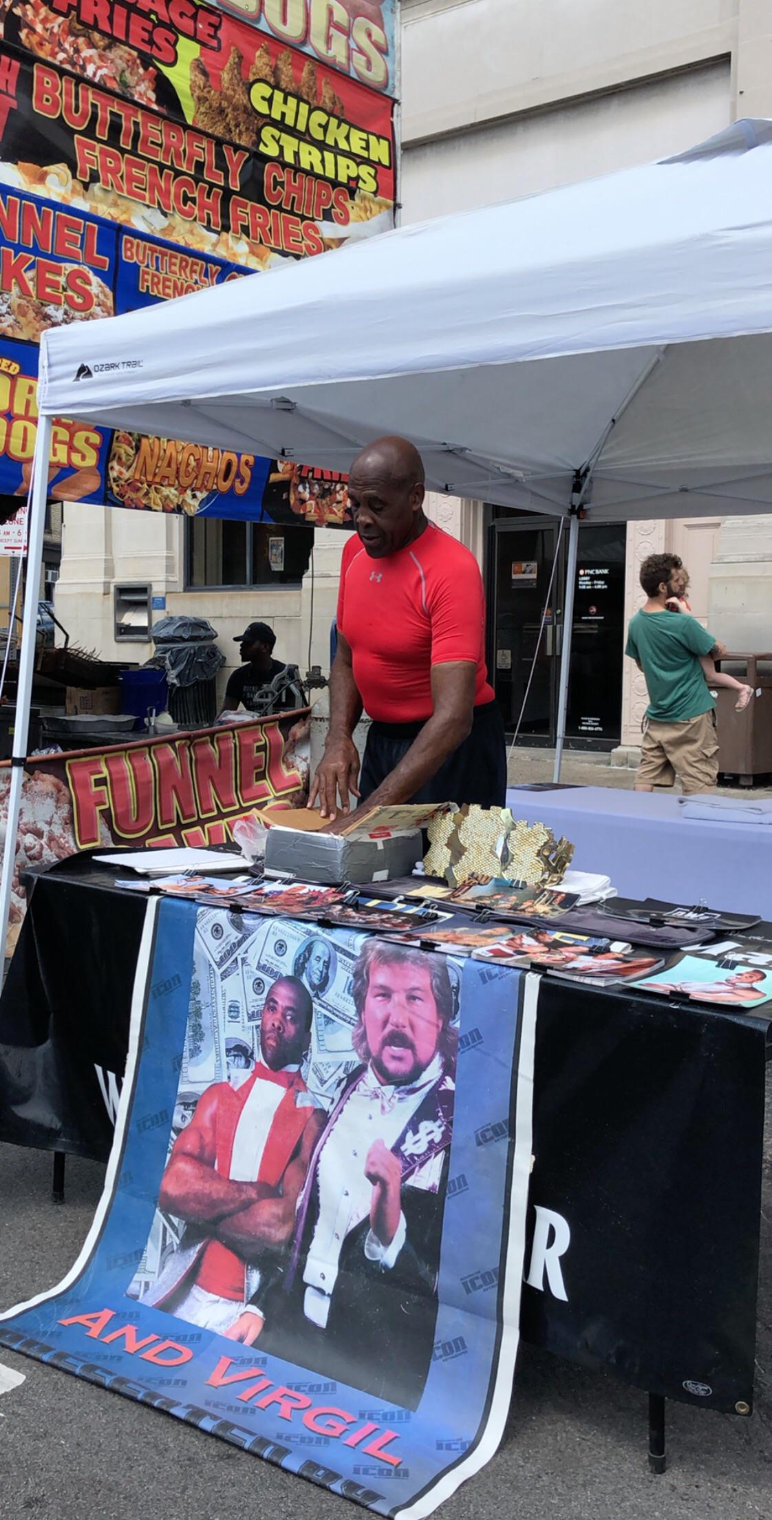I wasn’t expecting to see Virgil selling autographs at my local Italian