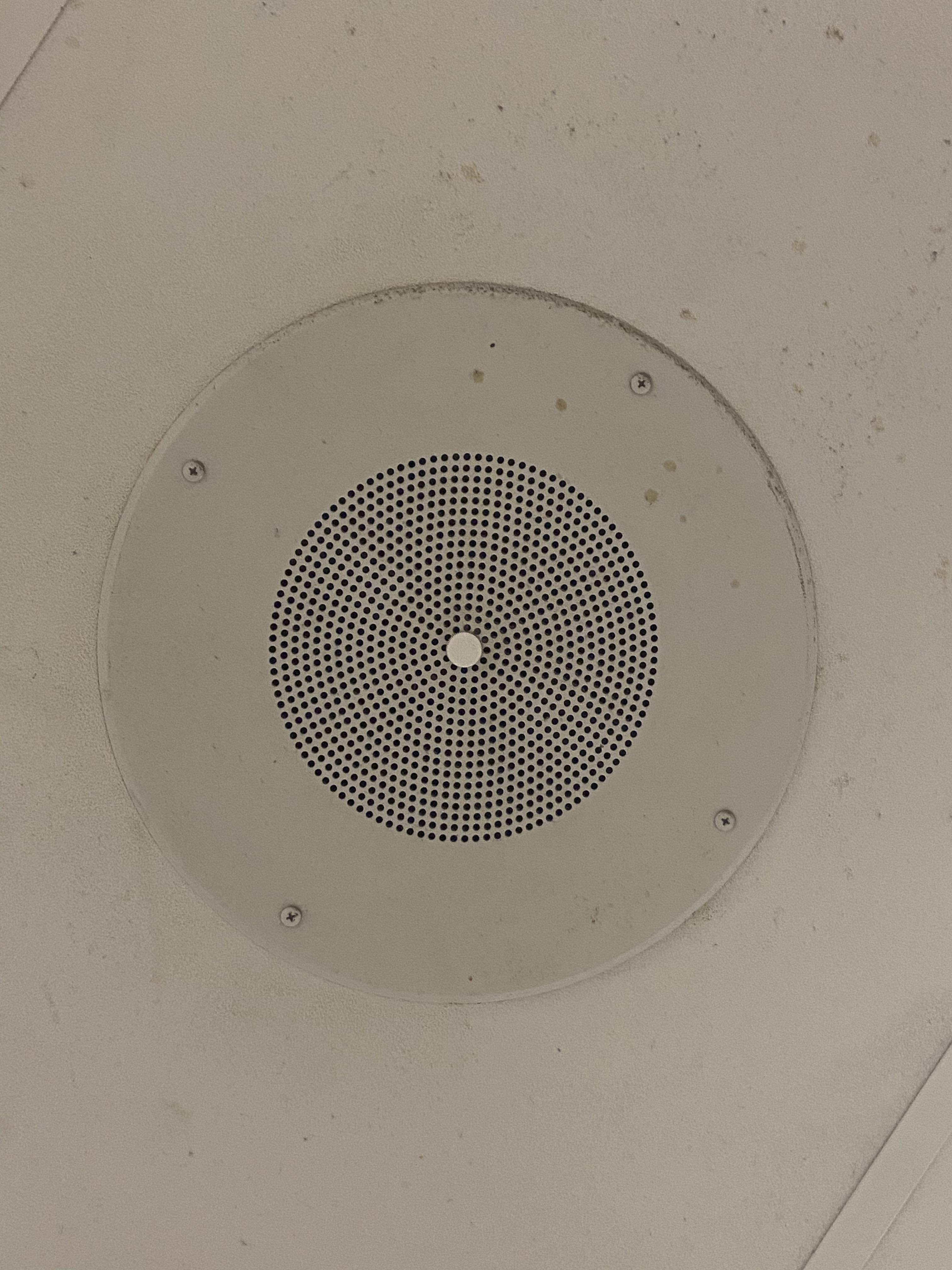 These speakers on the ceiling at my work have a knob in the center to