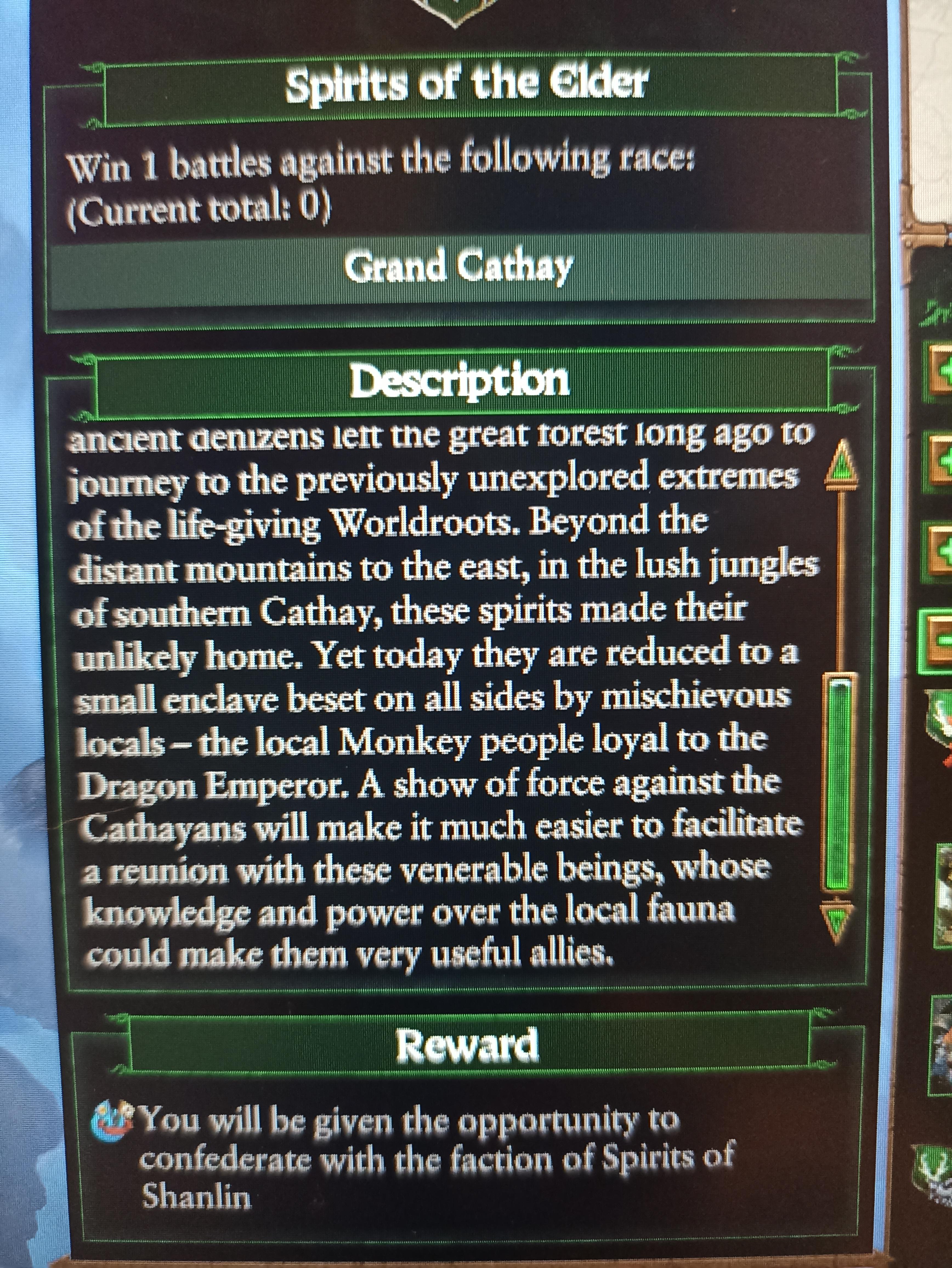 Another possible hint to the Monkey King, playing as woodelves the