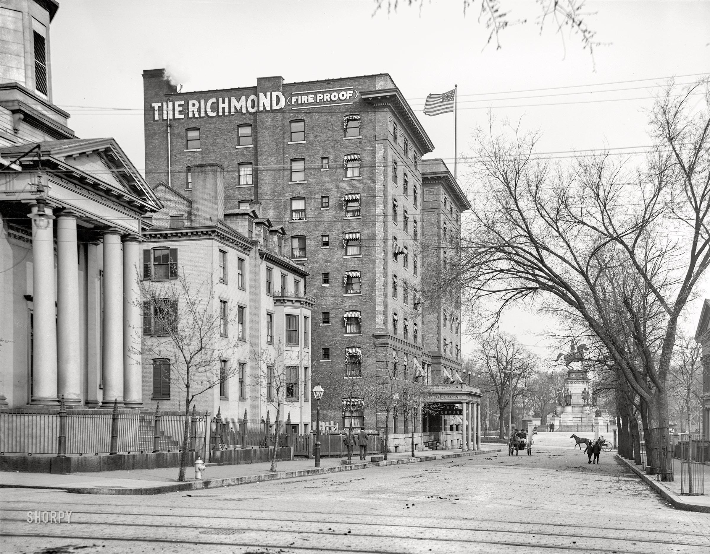 Grace Street and Capitol Square east from 8th. Richmond, Virginia