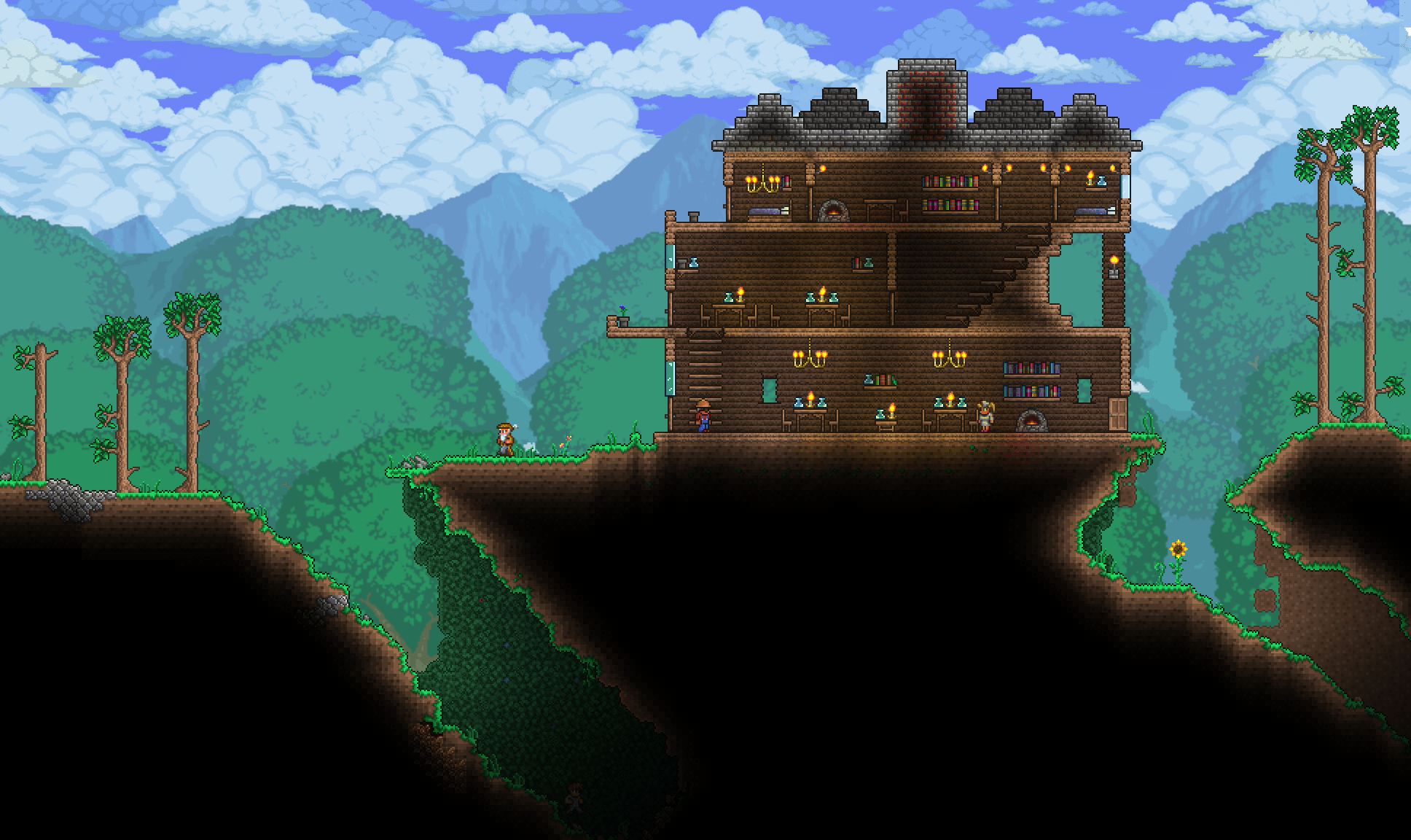 made a terraria house from the first terraria trailer, created acc to