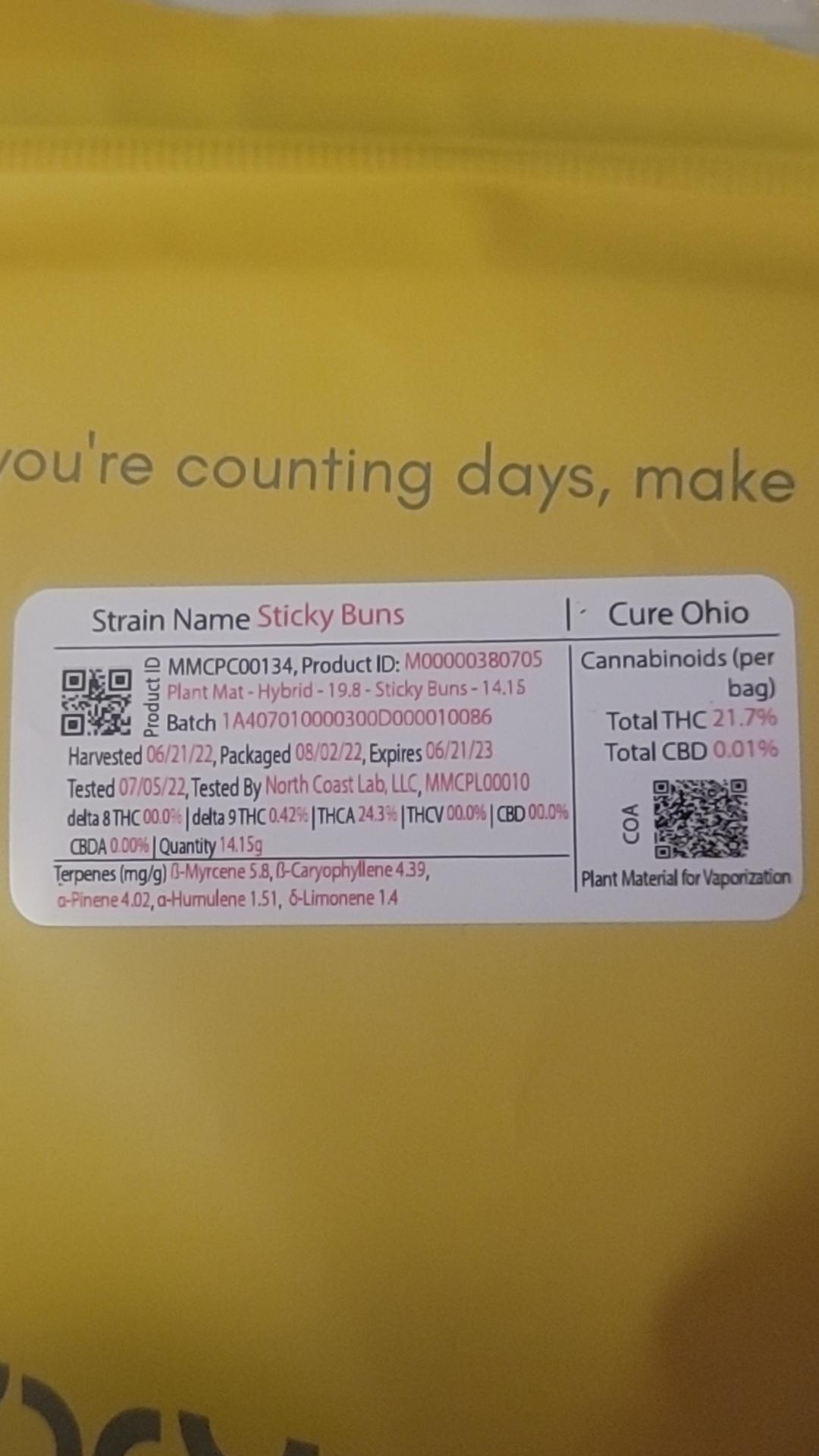 Tasty terp profile. Picked up in Maumee, OH at Bloom Meds. 54 for the