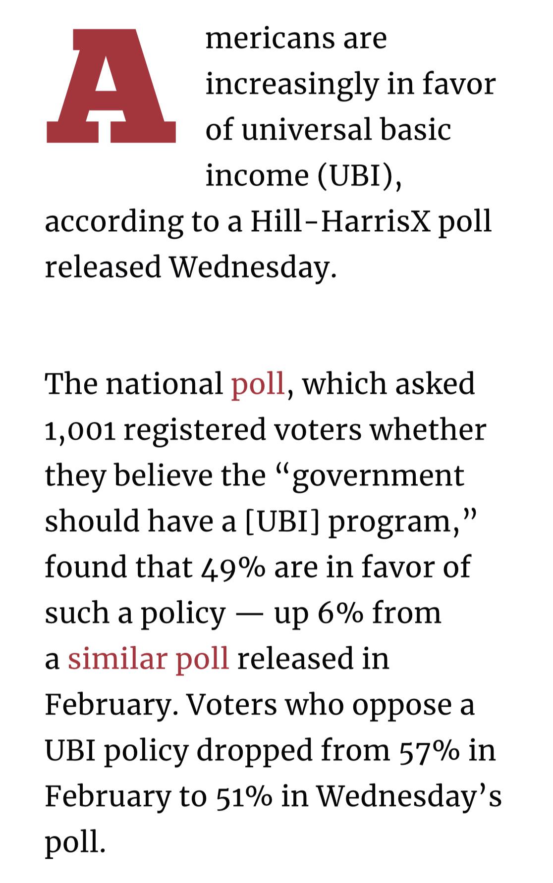 Almost Half of Americans Now Back YangStyle Basic