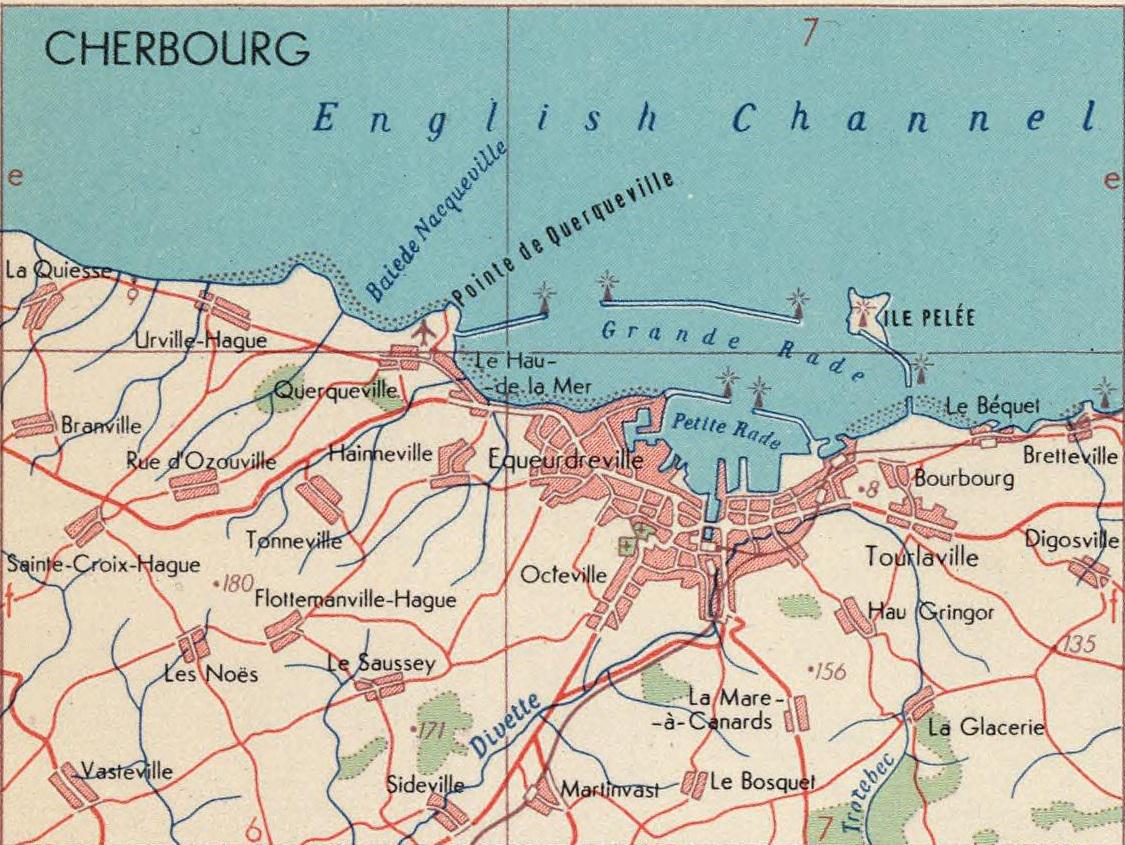 A 1960s Map Of The City Of Cherbourg In Northern France r/MapPorn
