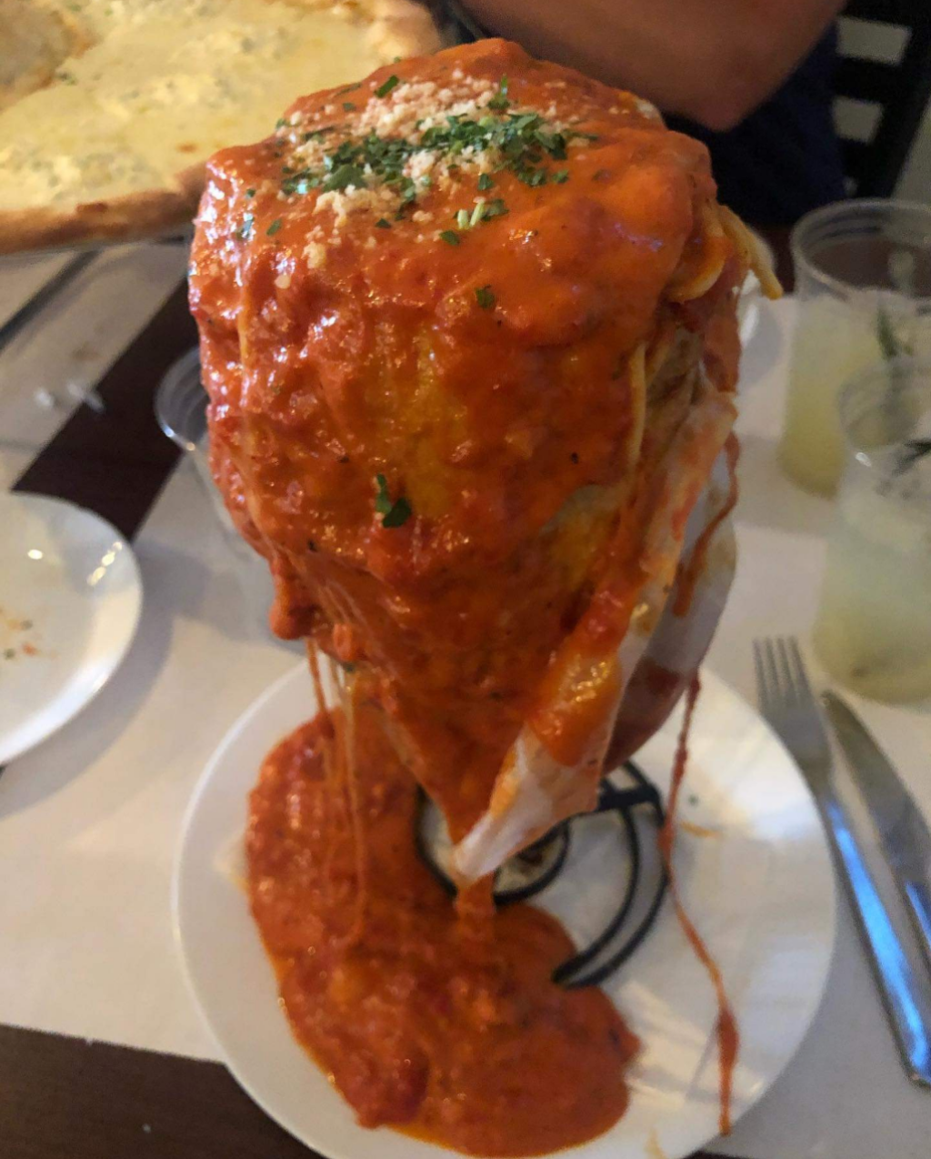 Spaghetti in a pizza crust cone... r/WeWantPlates