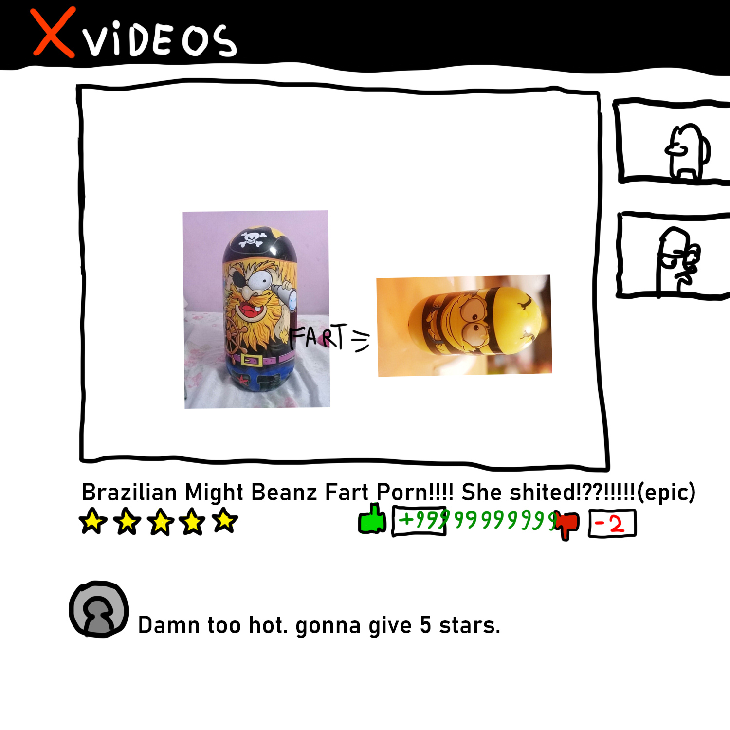 Mighty beanz and Brazilian fart porn : 196x2