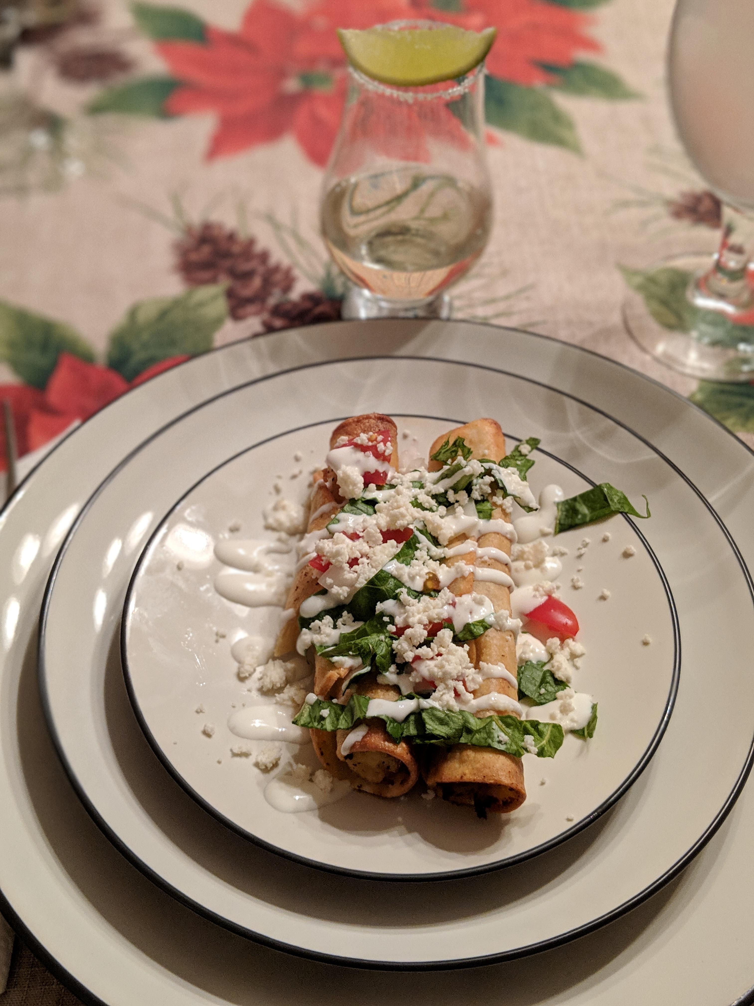 [Homemade] Chorizo and Potato Flautas food