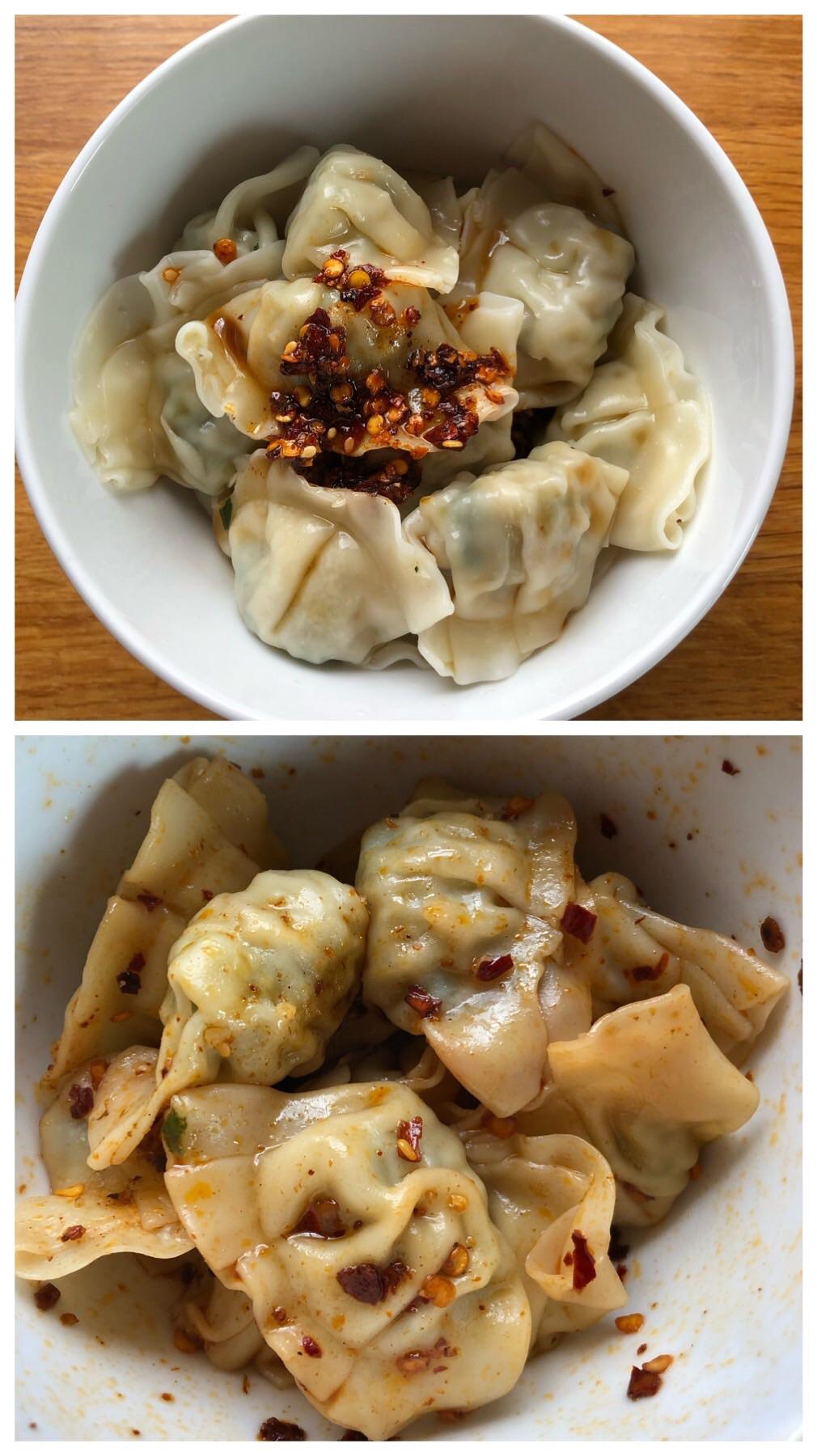 12 chicken cilantro wontons (Bibigo wontons from costco) for 150 cals