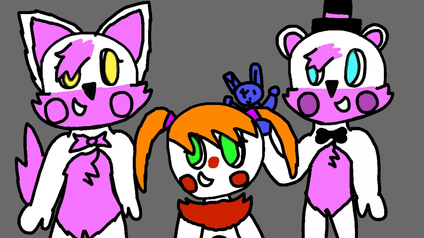 Thought I’d draw some sister location characters r/fivenightsatfreddys