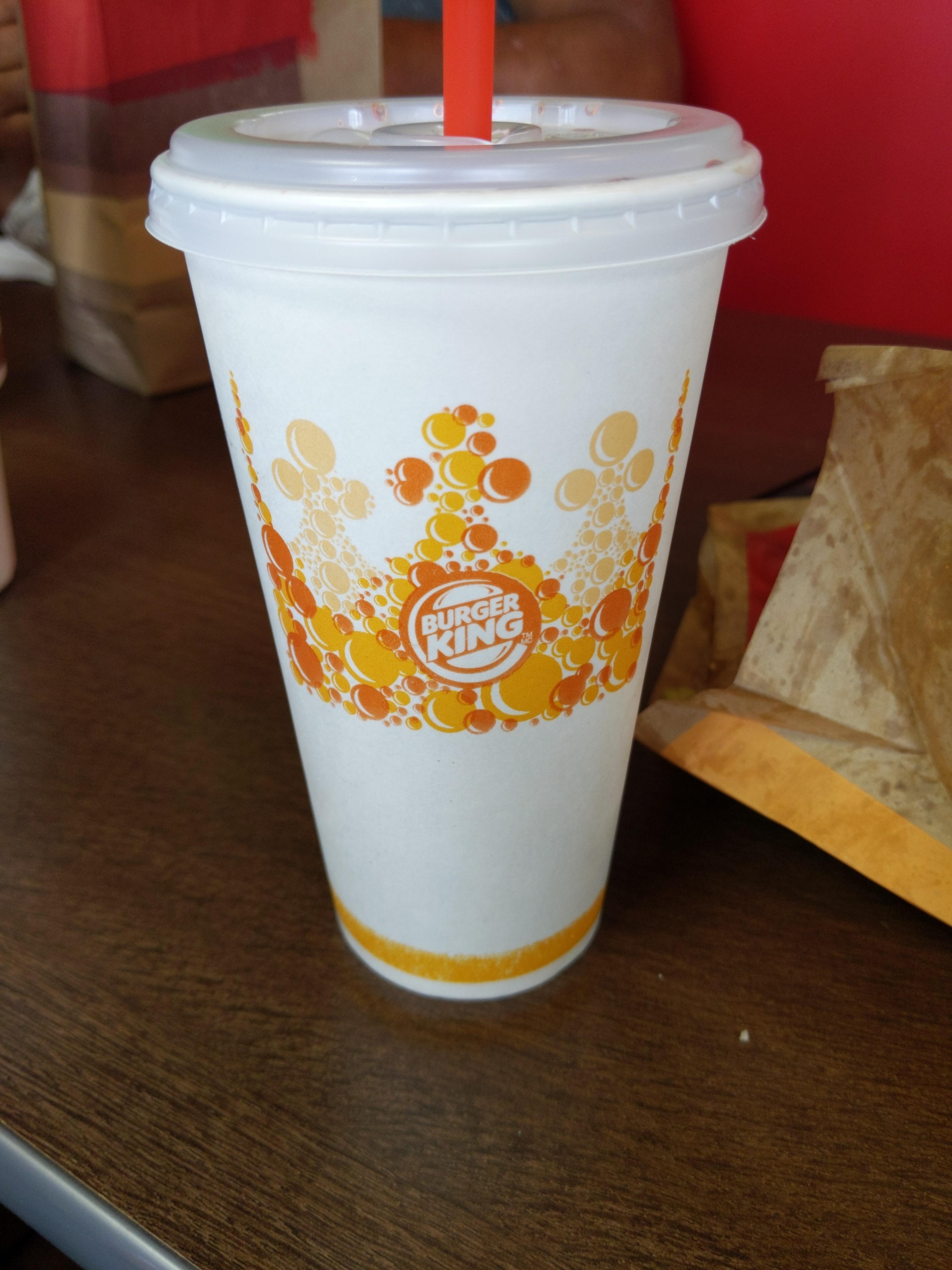 A small drink at burger king, should be labeled as at least a medium