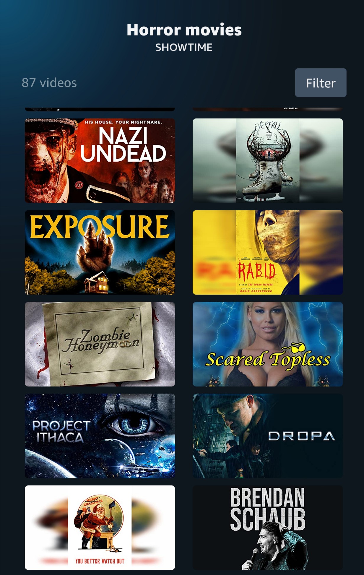 Showtime has a great collection of horror movies to watch r