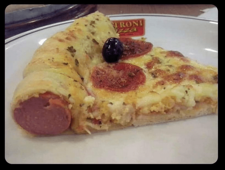 Sausagestuffed pizza edge PizzaCrimes