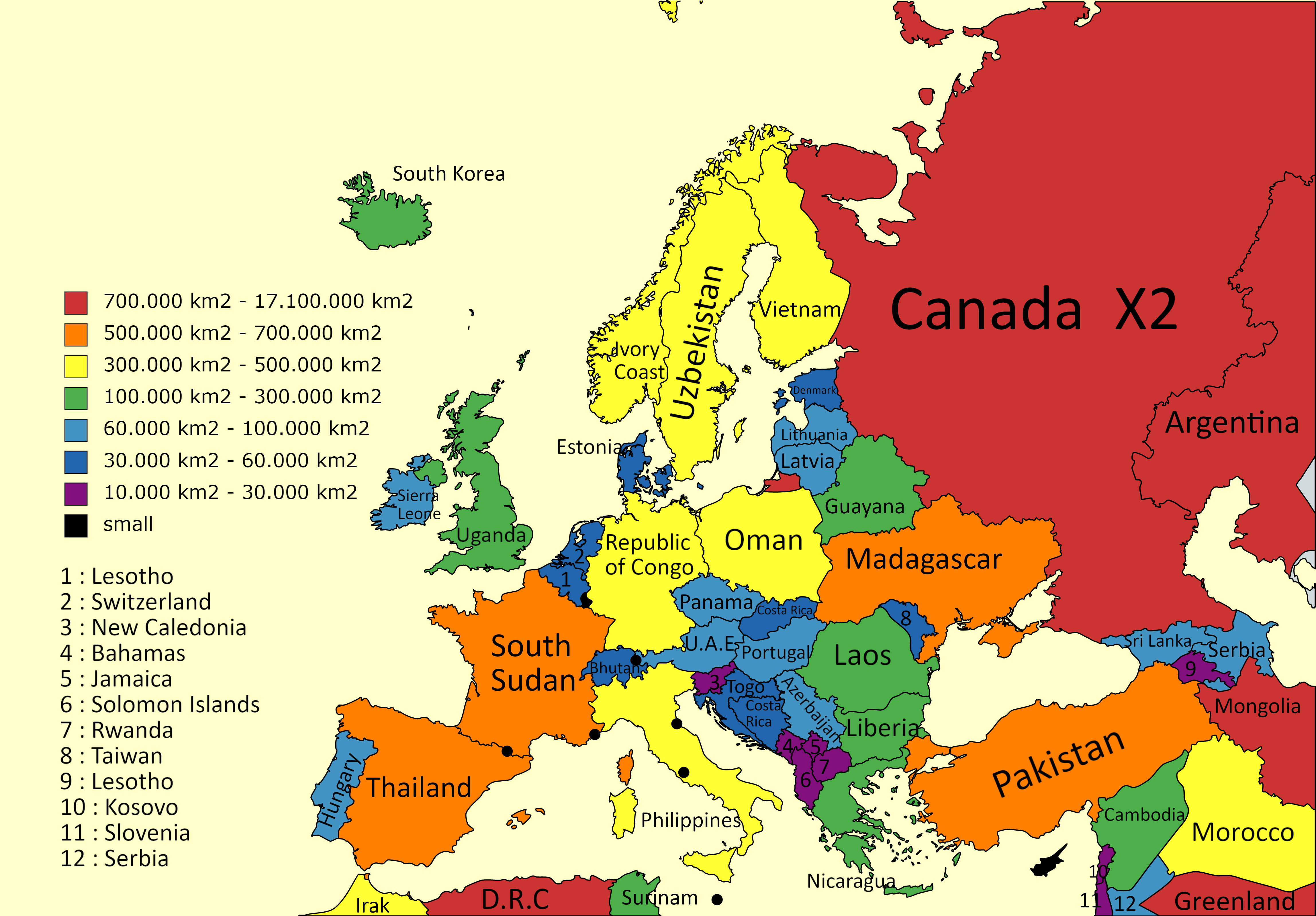 World Map Europe Countries