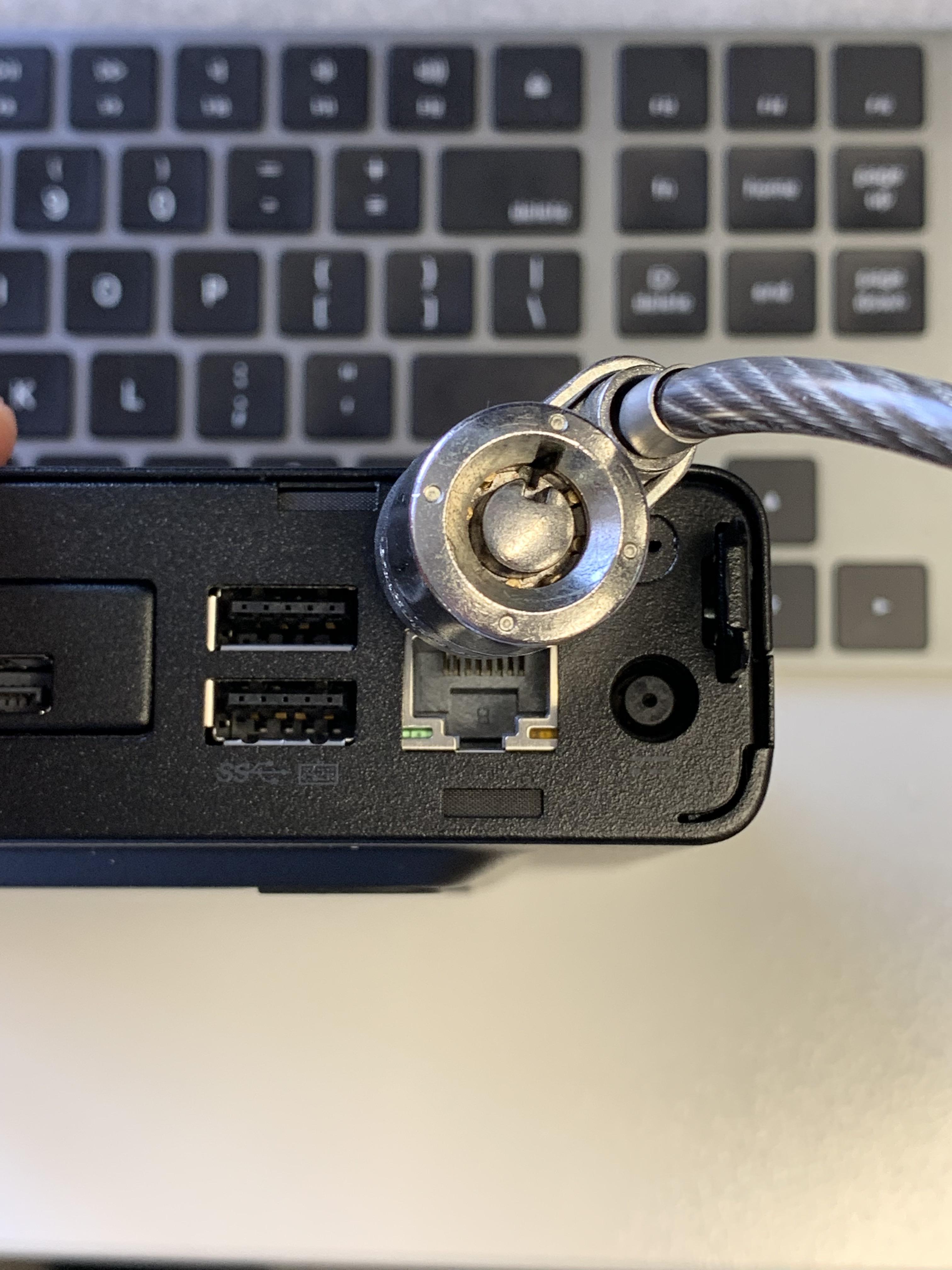 This Kensington lock port location preventing you from getting online