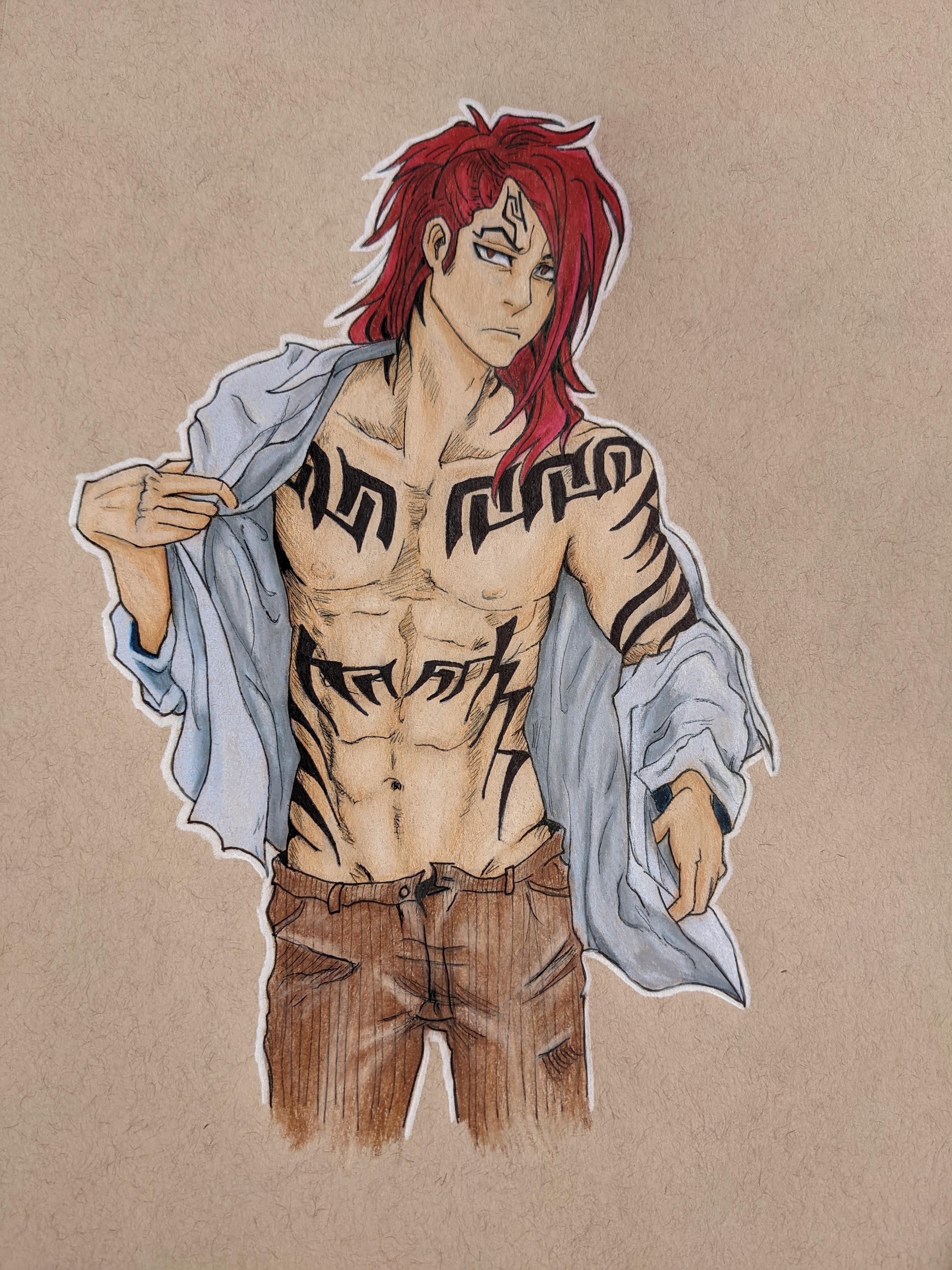 Renji fanart I finished today🖤 r/bleach