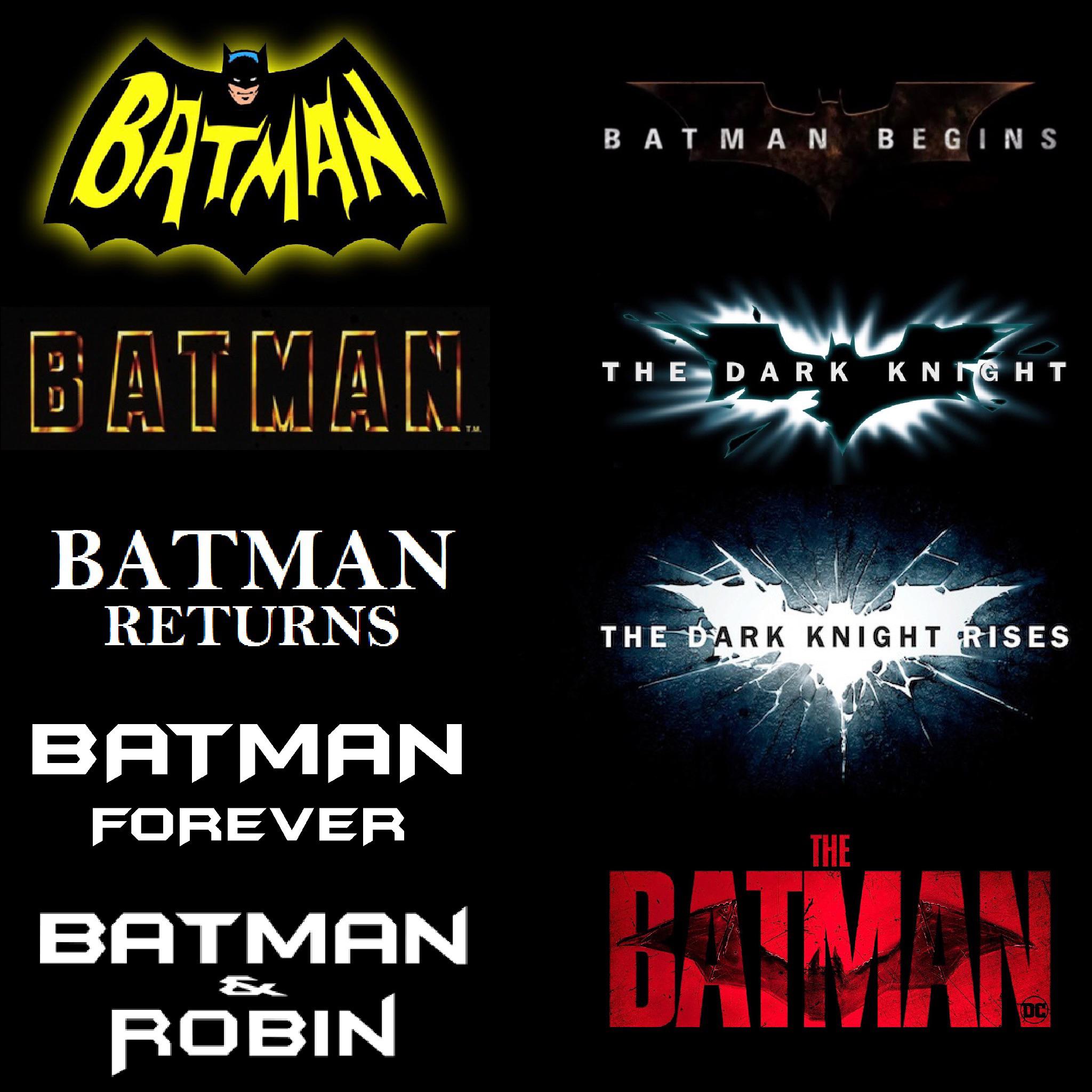Evolution of live action standalone Batman movie titles r/batman