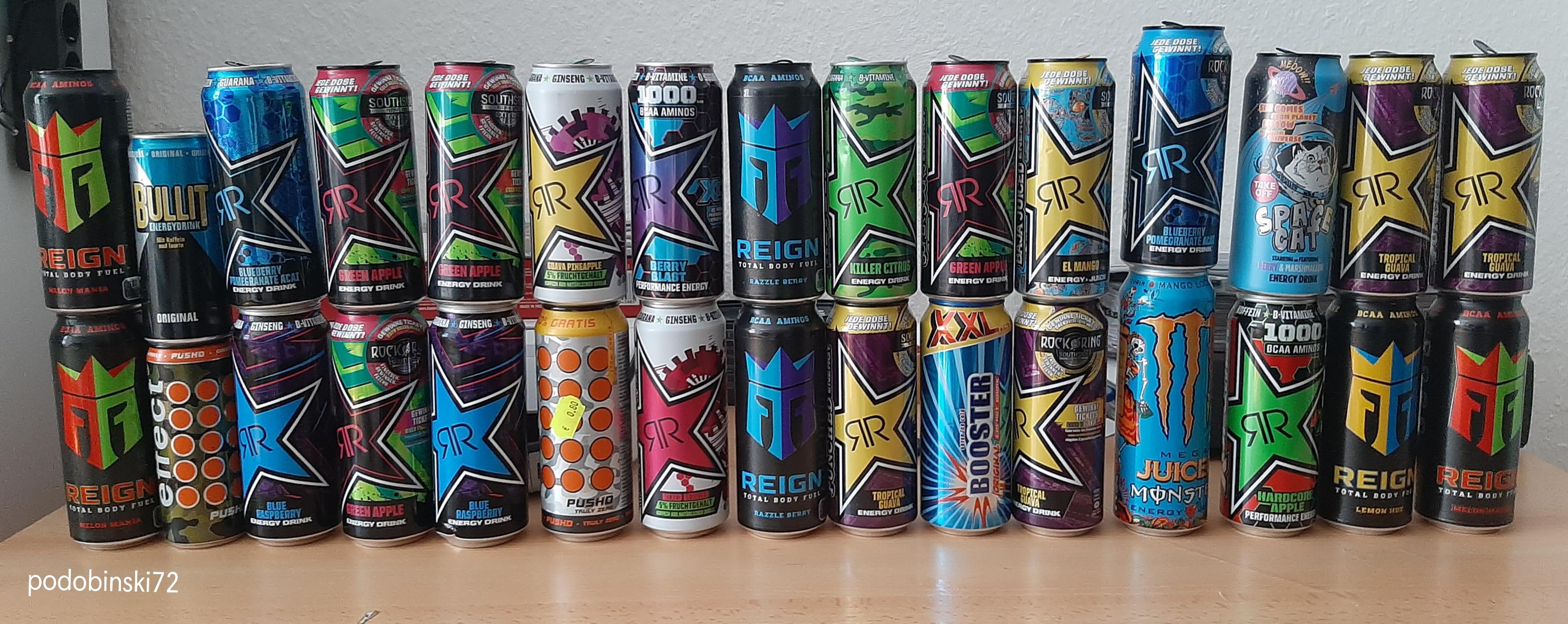 So this is my small collection of energy drinks cans, what about you