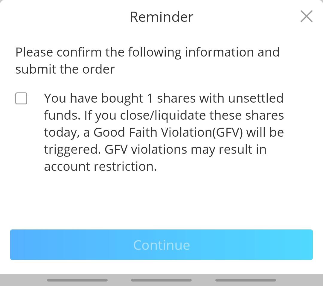 Good Faith violation message r/ull