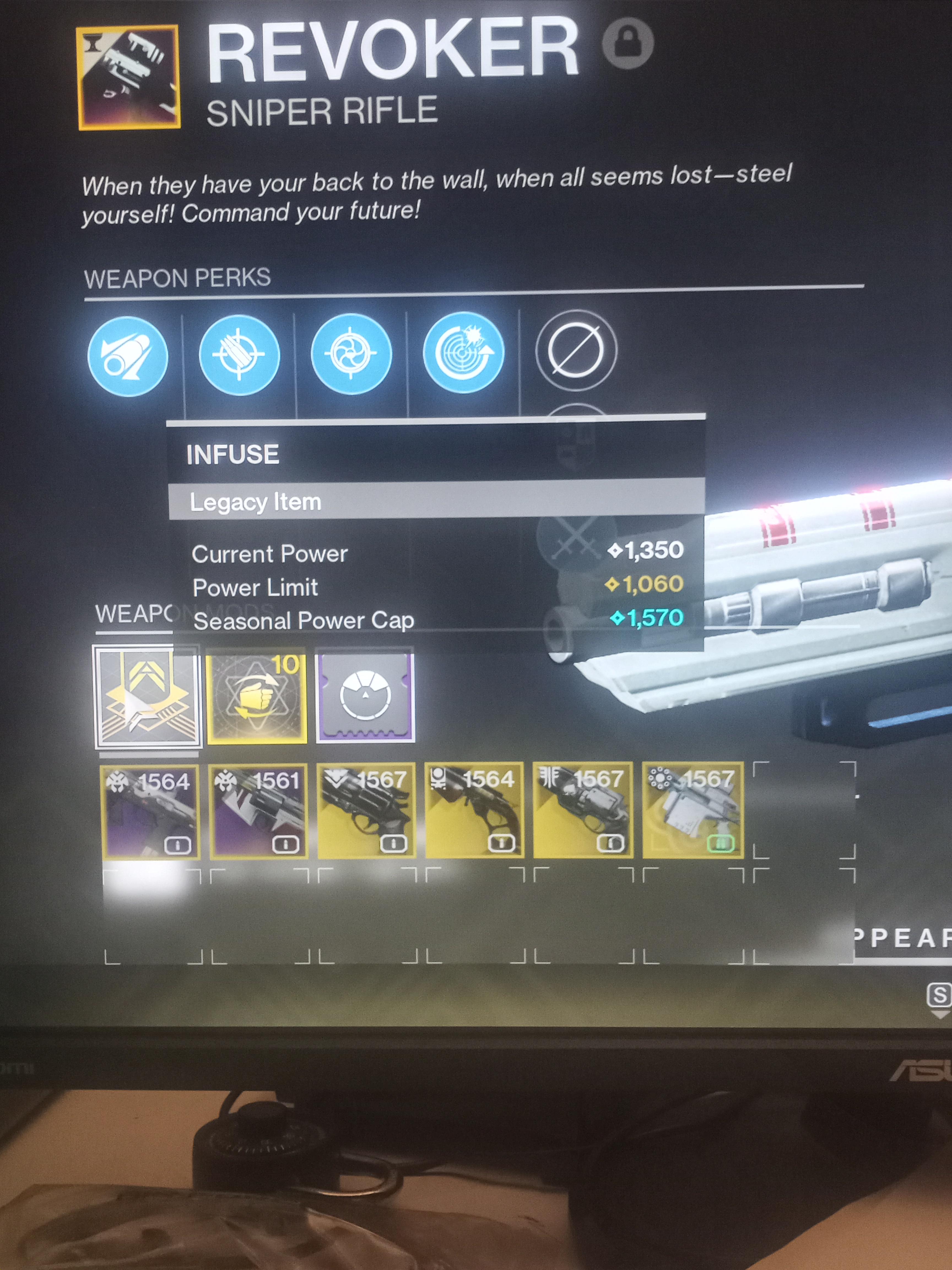 why is this weapons power limit so low? (I got it from the monument of