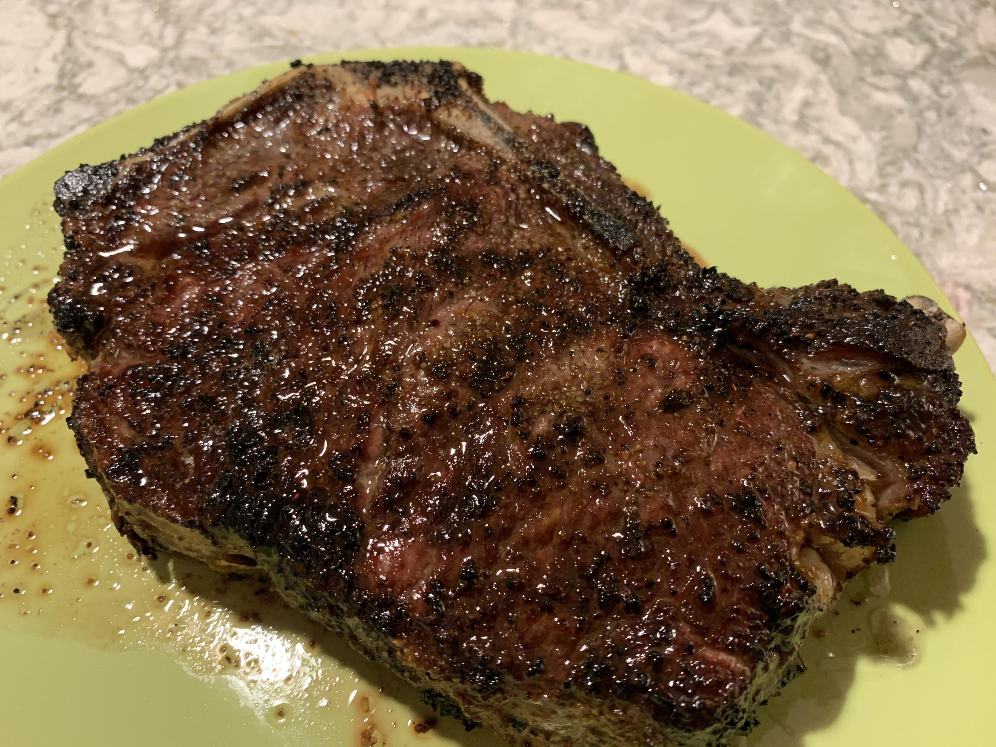 60 day dry aged NY strip made my mouth melt with flavor! r/steak