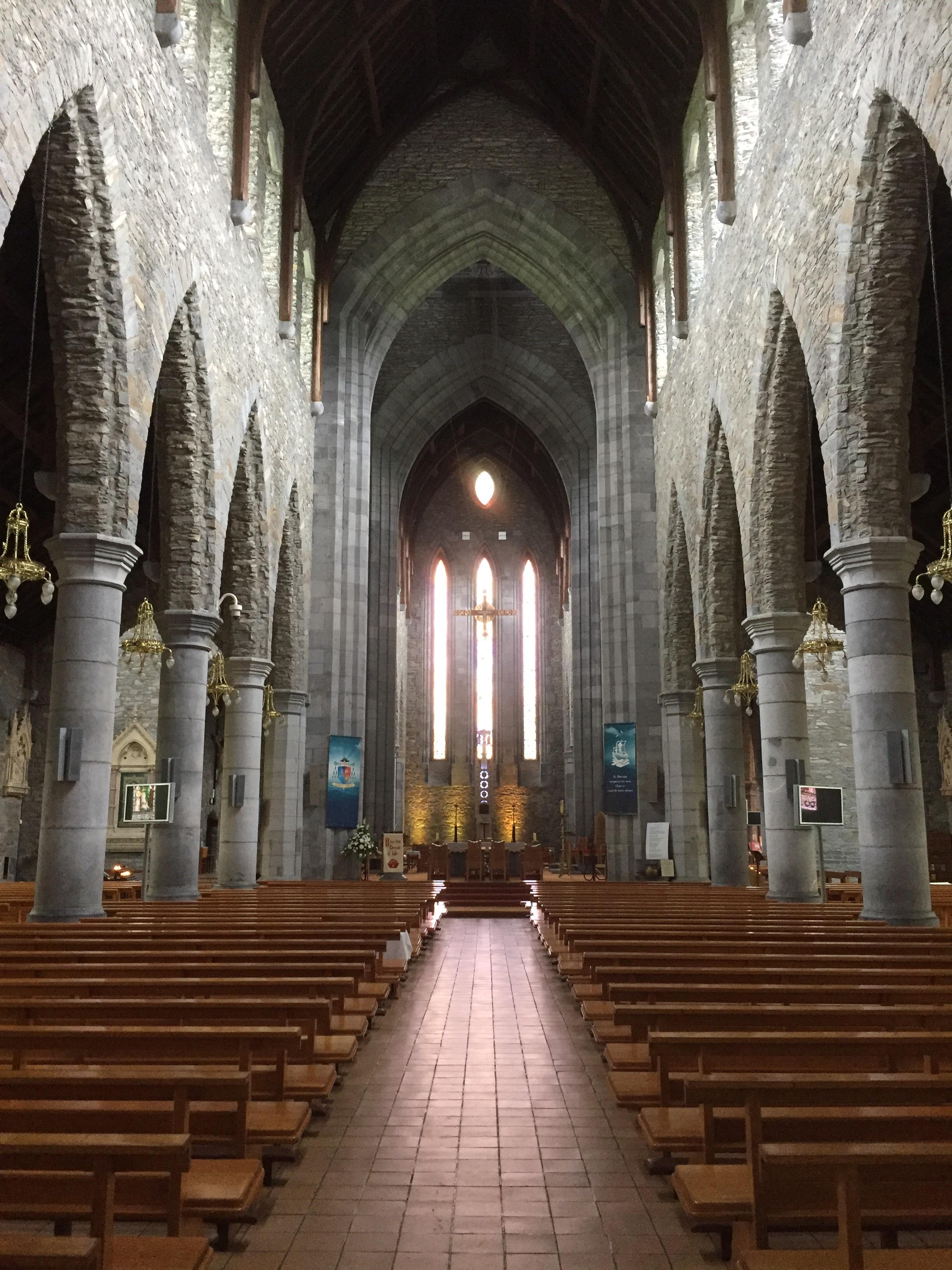 Saint Mary's cathedral in Killarney, Ireland. Roman Catholics make