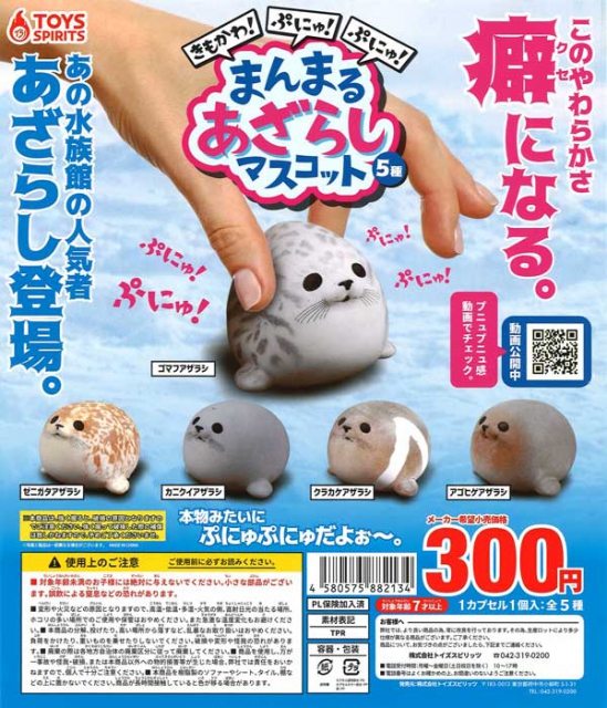 Squishy toy seals spotted seal, harbor seal, crabeater seal, ribbon