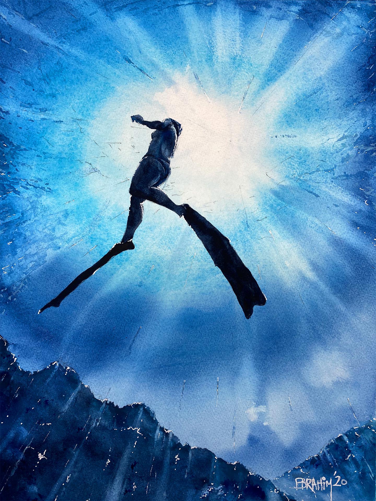 Freediver... liked the first painting so much, decided to do a second